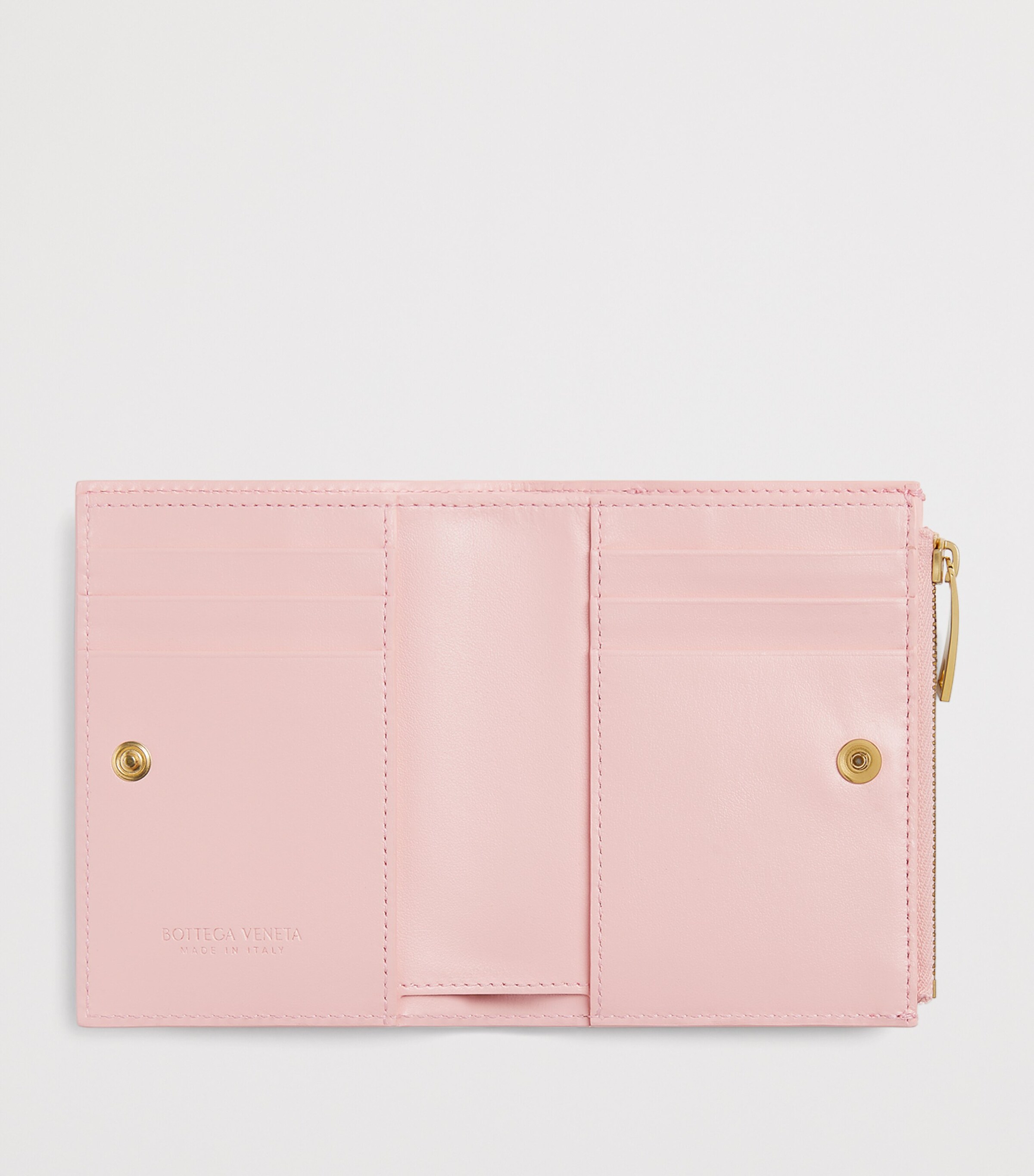 Bottega Veneta Small Leather Intrecciato Bifold Wallet Image 2