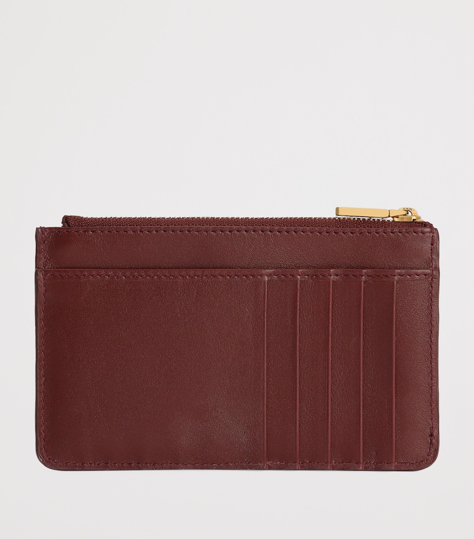 Plongé Calfskin Card Holder 80346-BORDEAUX Image 3