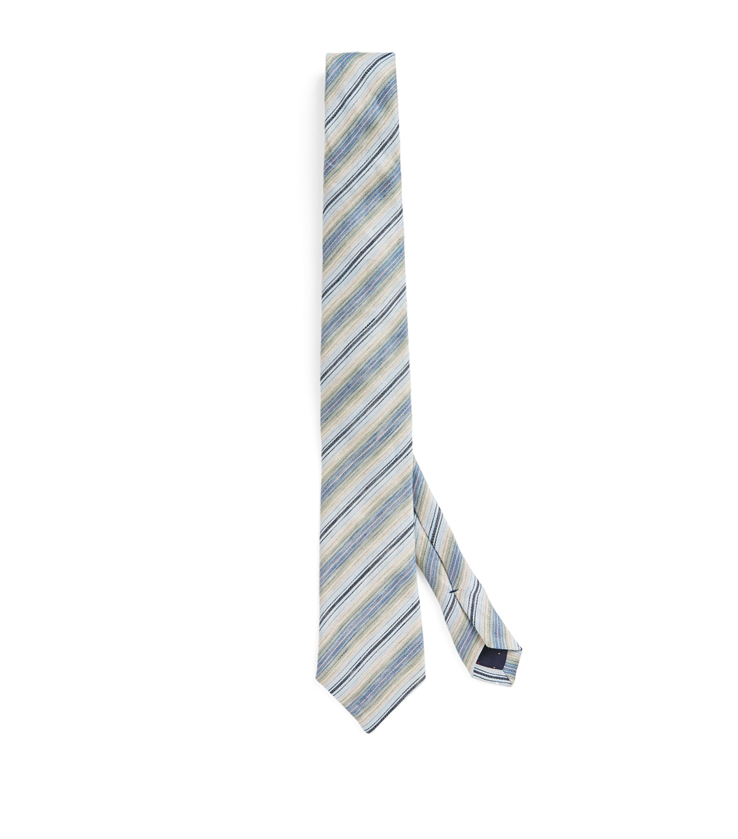 Paul Smith Linen-Silk Stripe Tie Image 1