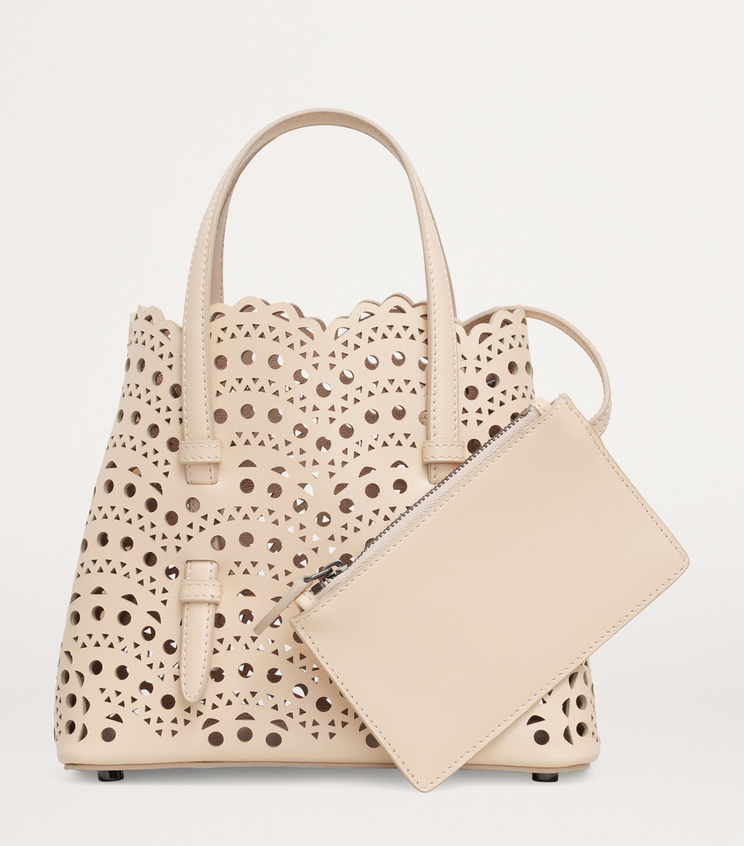 【SS25】MINA 20バッグ Alaïa Leather Mina 20 Top-Handle Bag | Harrods US