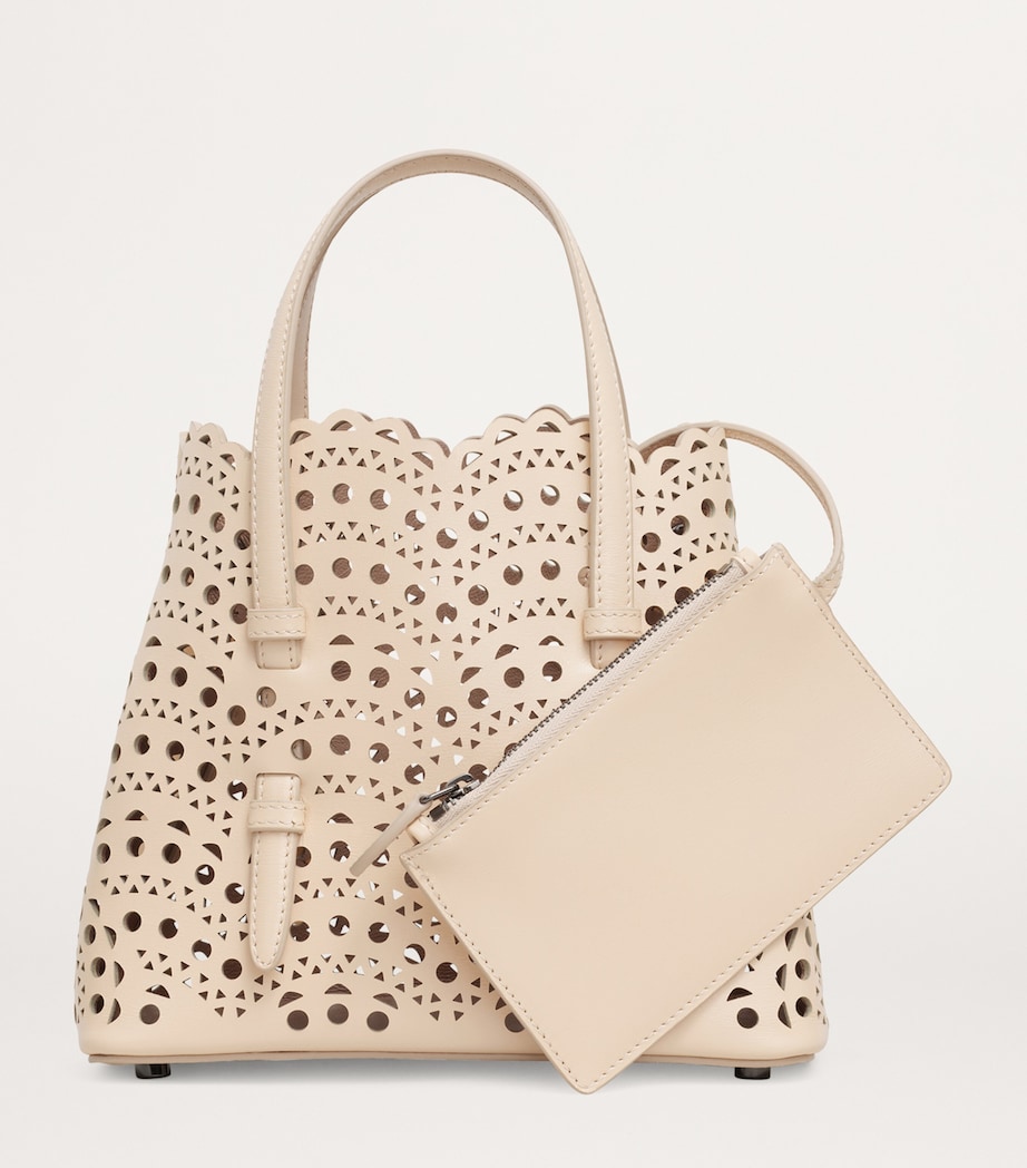 Alaïa Leather Mina 20 Top-Handle Bag Dune Image 3