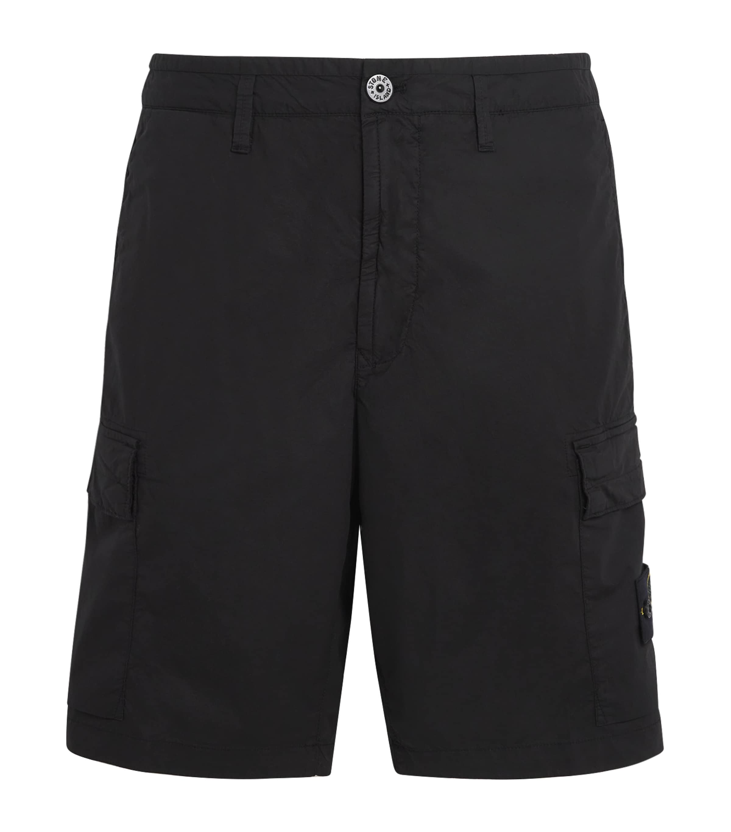 Stone Island Mens Stretch-Cotton Cargo Shorts Image 1