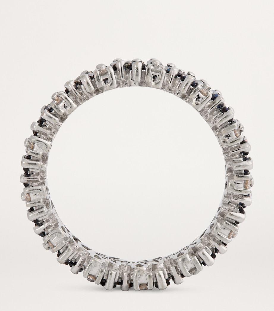 White Gold, Diamond and Sapphire Audrey Fireworks Ring (Size 7) 18K WG/DB Image 3