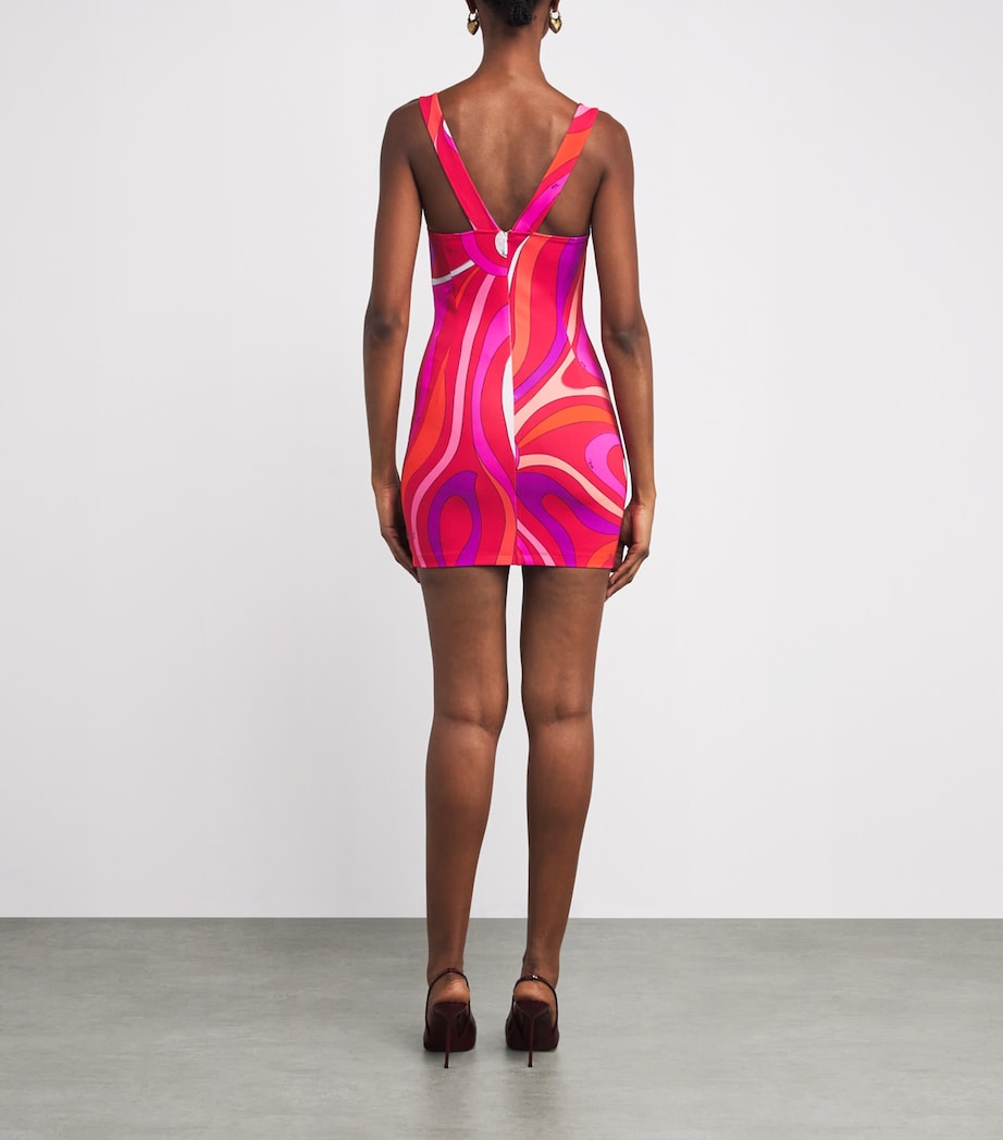 Jersey Iride Print Mini Dress 006 CORALLO/FUXIA Image 3