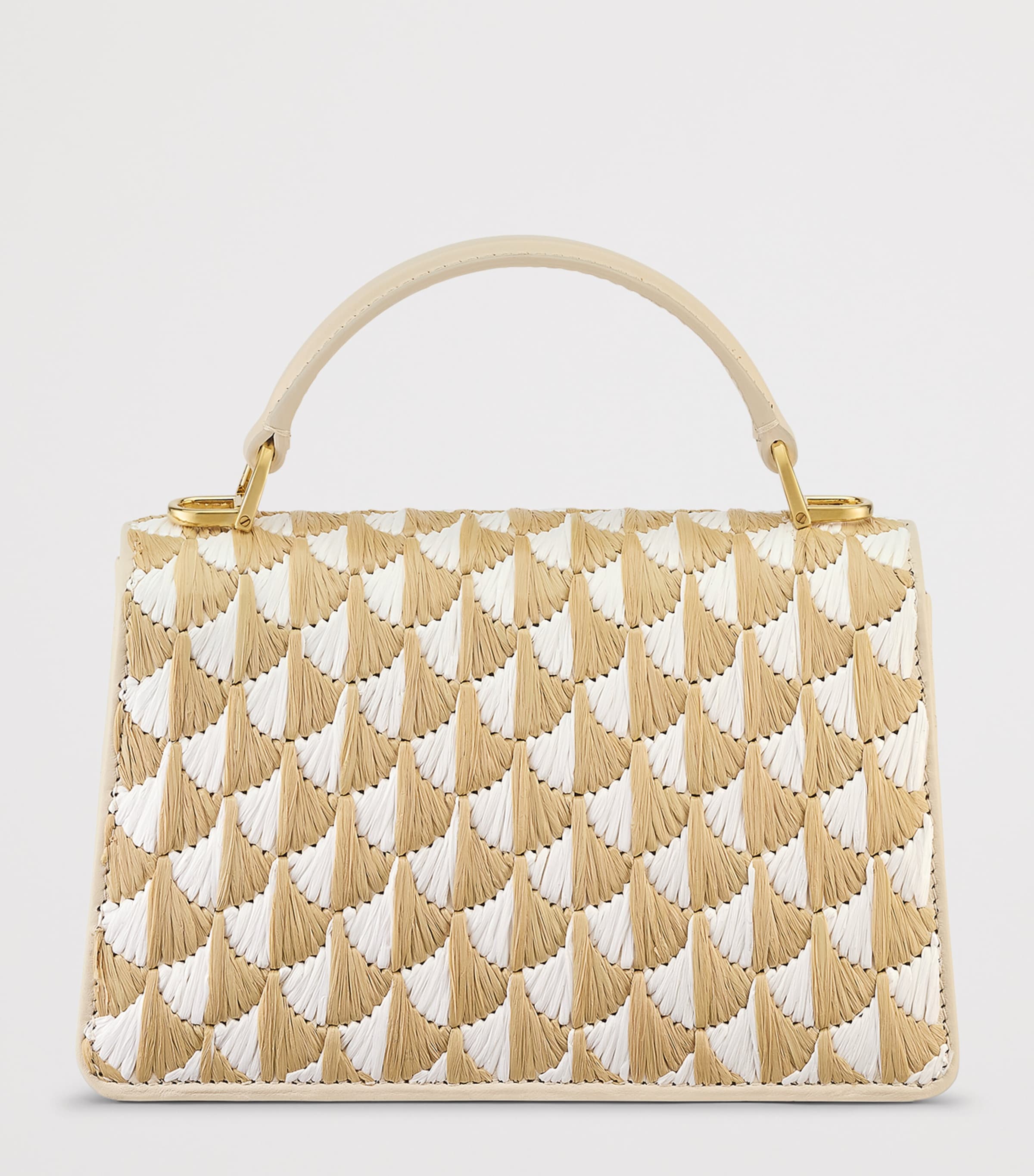 Bvlgari Mini Raffia Serpenti Forever Top-Handle Bag Beige Medium Image 3