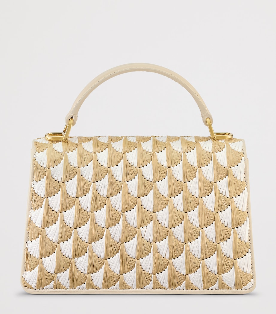 Bvlgari Mini Raffia Serpenti Forever Top-Handle Bag Beige Medium Image 3