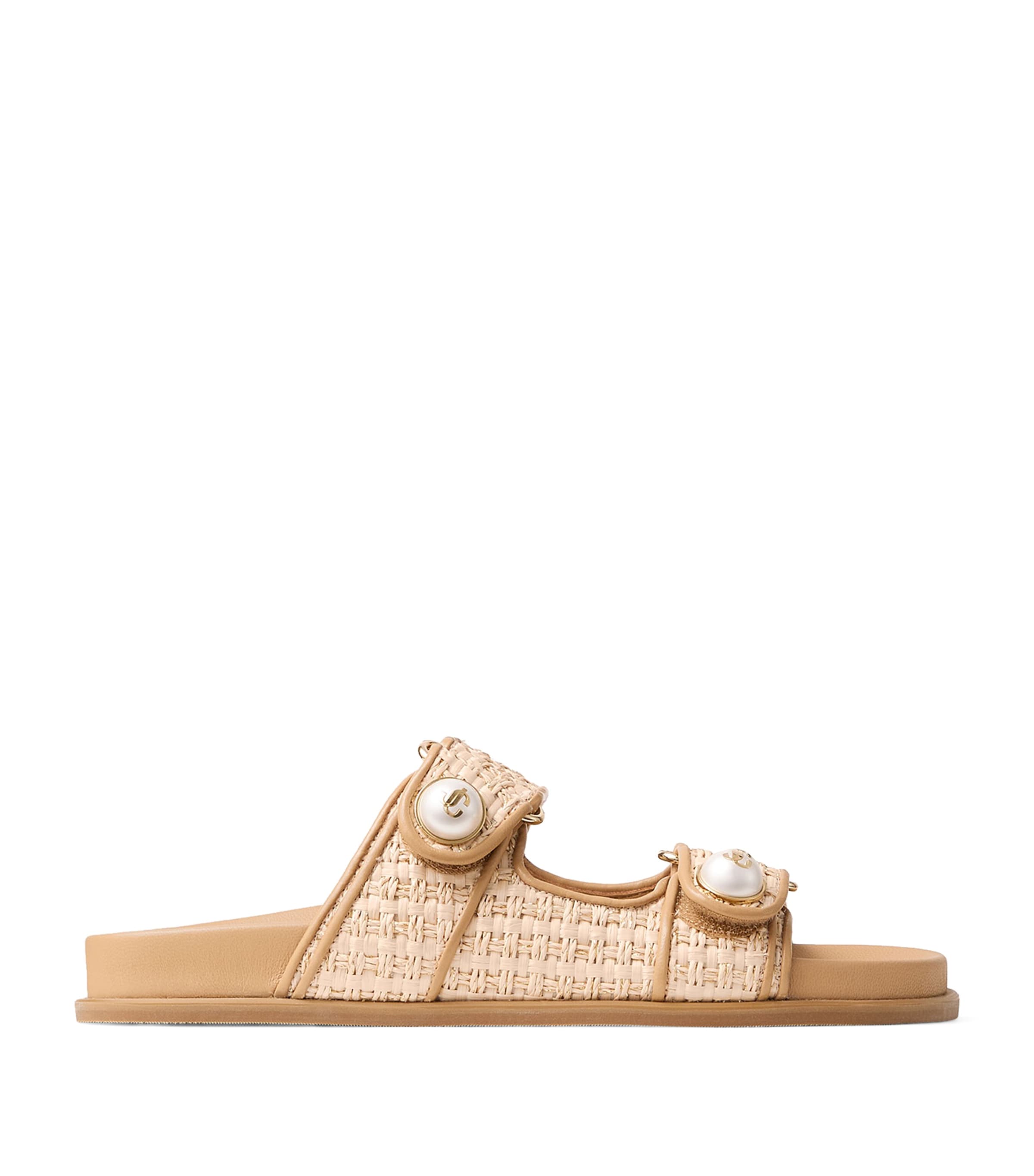 Jimmy Choo Fayence Raffia Sandals | Harrods US