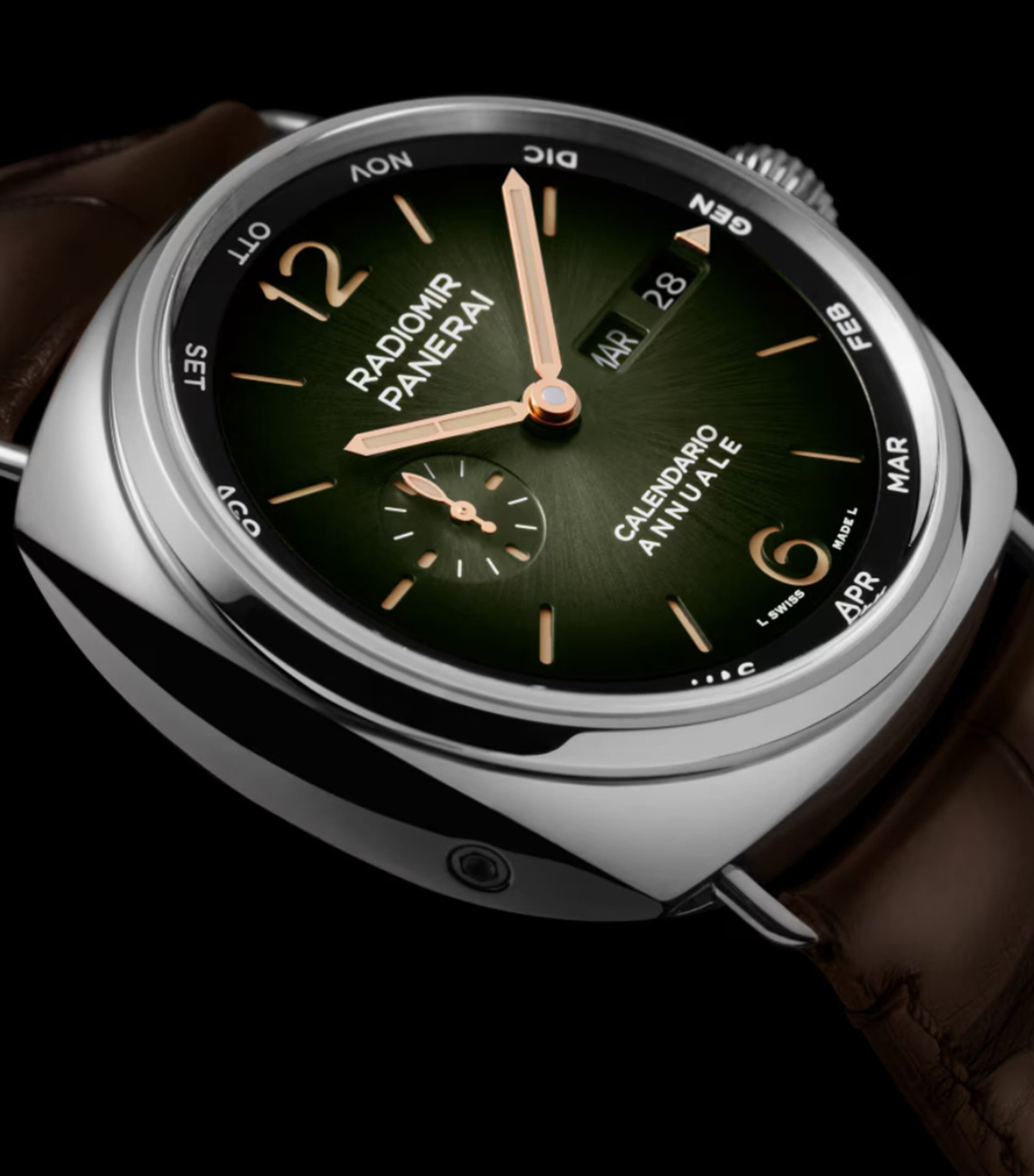 Panerai Platinumtech Radiomir Annual Calendar Watch 45mm Green Image 3