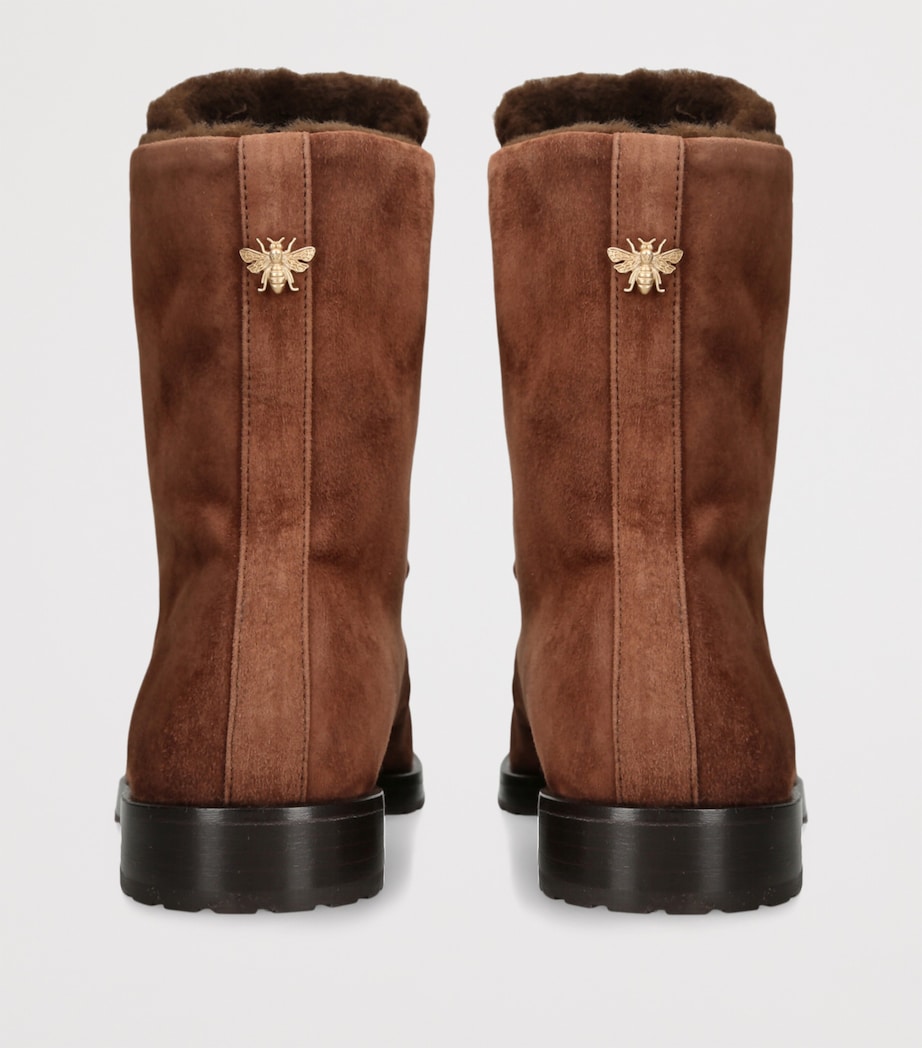 Suede Shearling-Lined Boots BROWN Image 2