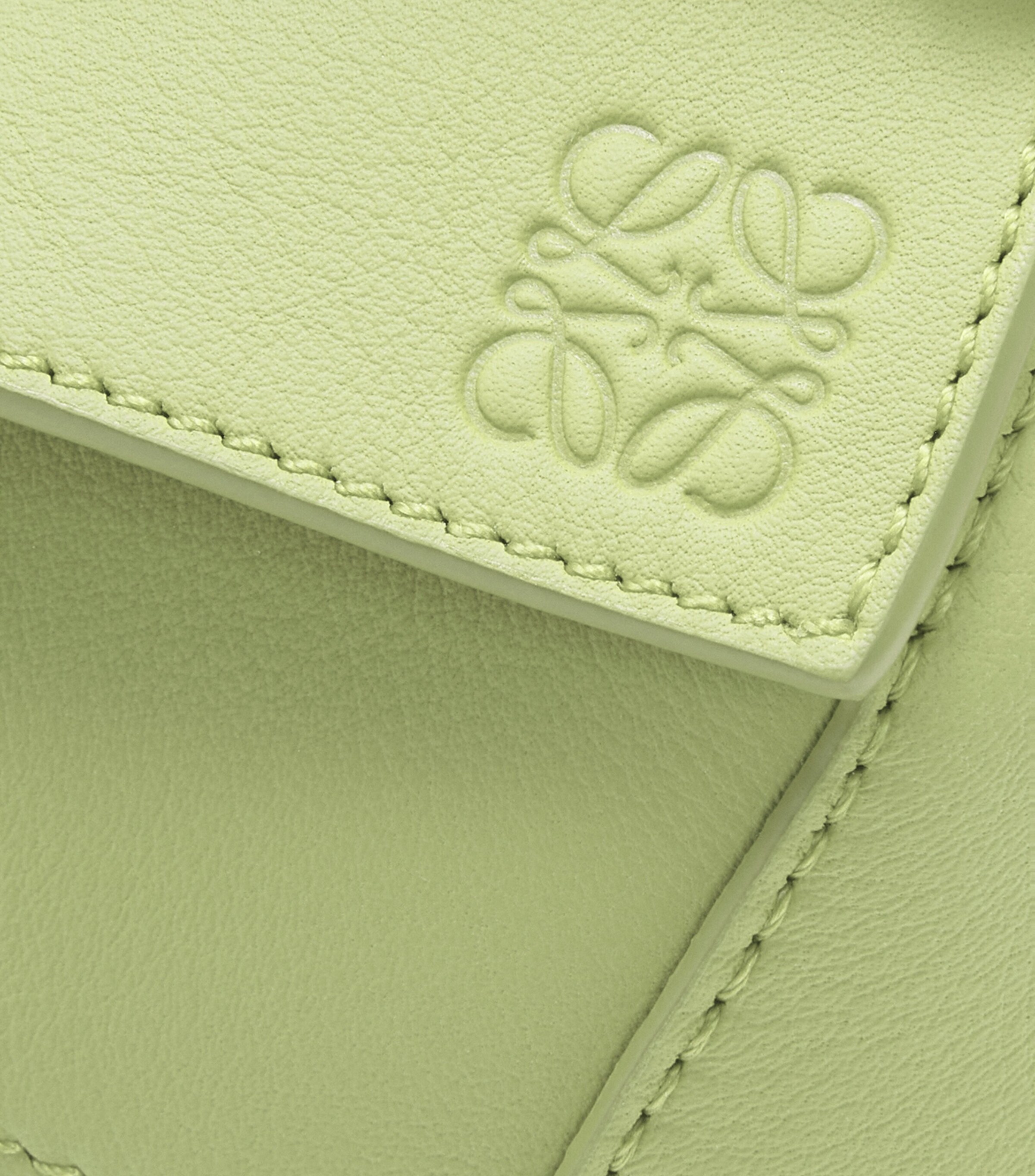 LOEWE Mini Leather Puzzle Edge Top-Handle Bag Light Pear Image 7