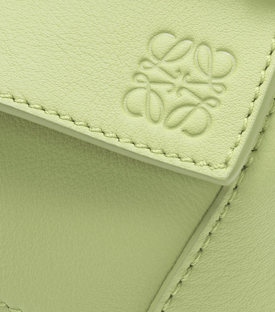 LOEWE Mini Leather Puzzle Edge Top-Handle Bag Light Pear Image 7