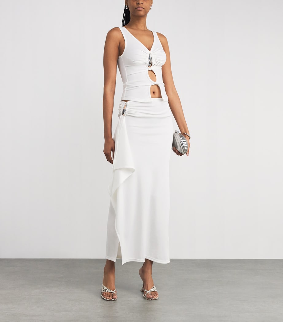 Stone Cut-Out Tank Top WHITE Image 2