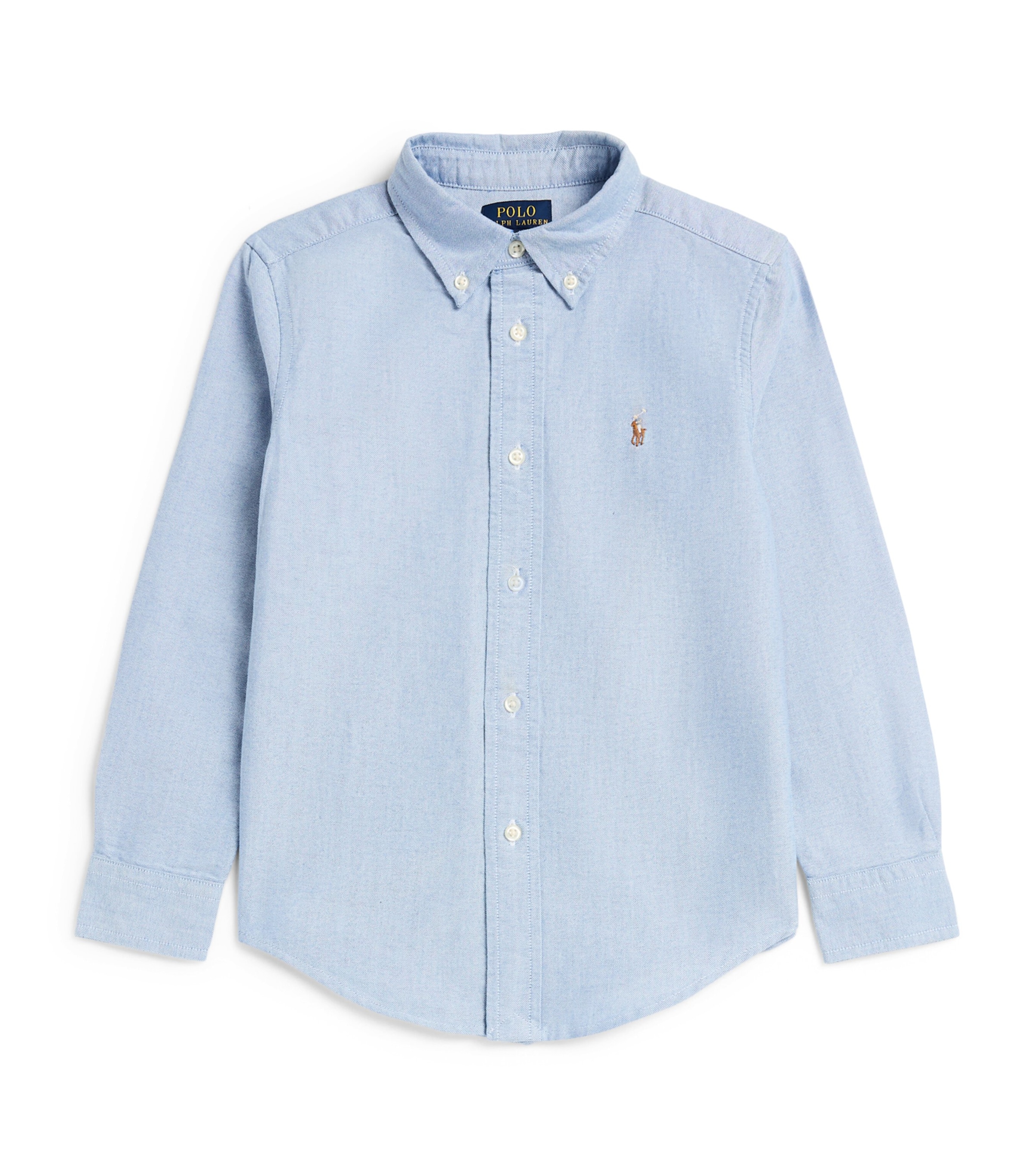 Ralph Lauren Kids Cotton Polo Pony Shirt (3-7 Years) Blue Image 1