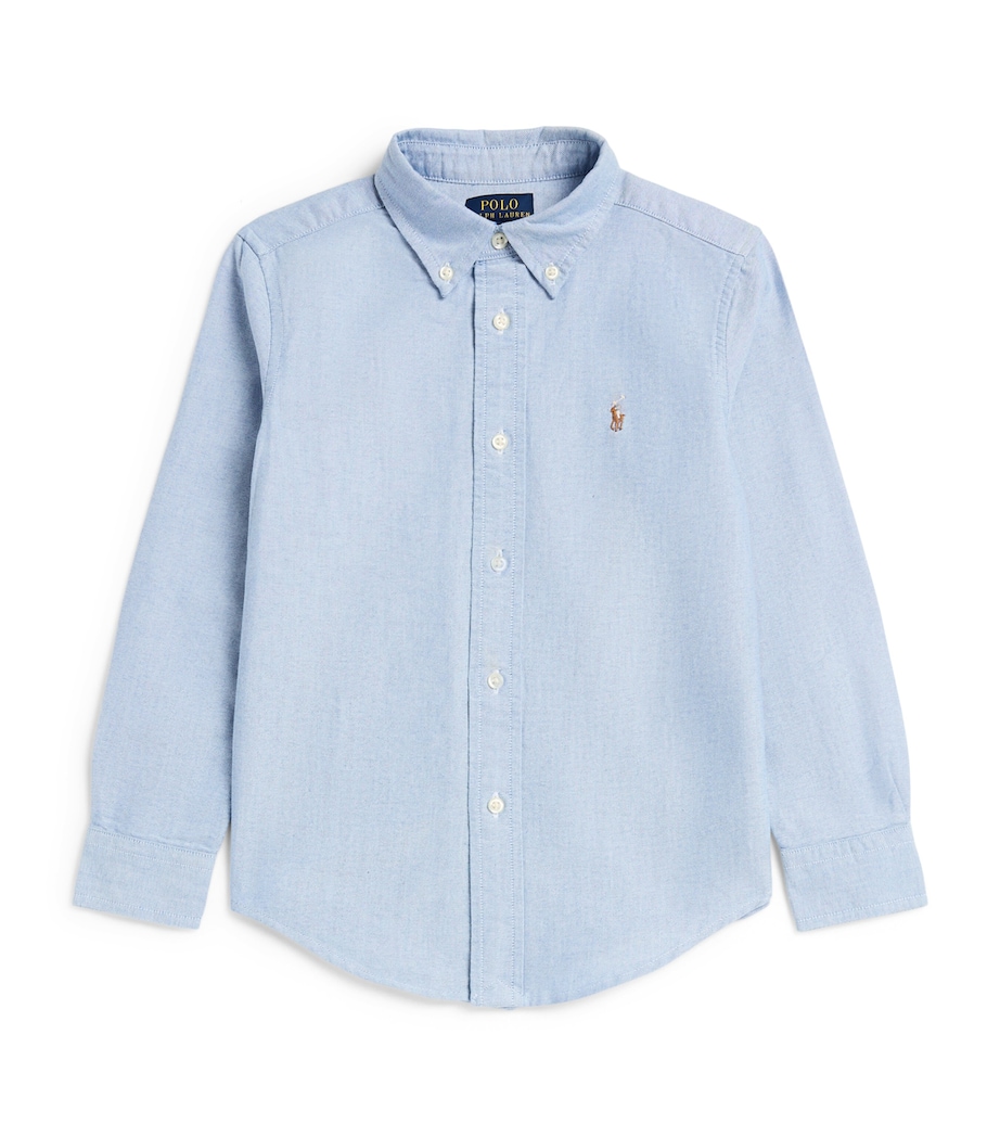 Ralph Lauren Kids Cotton Polo Pony Shirt (3-7 Years) Blue Image 1