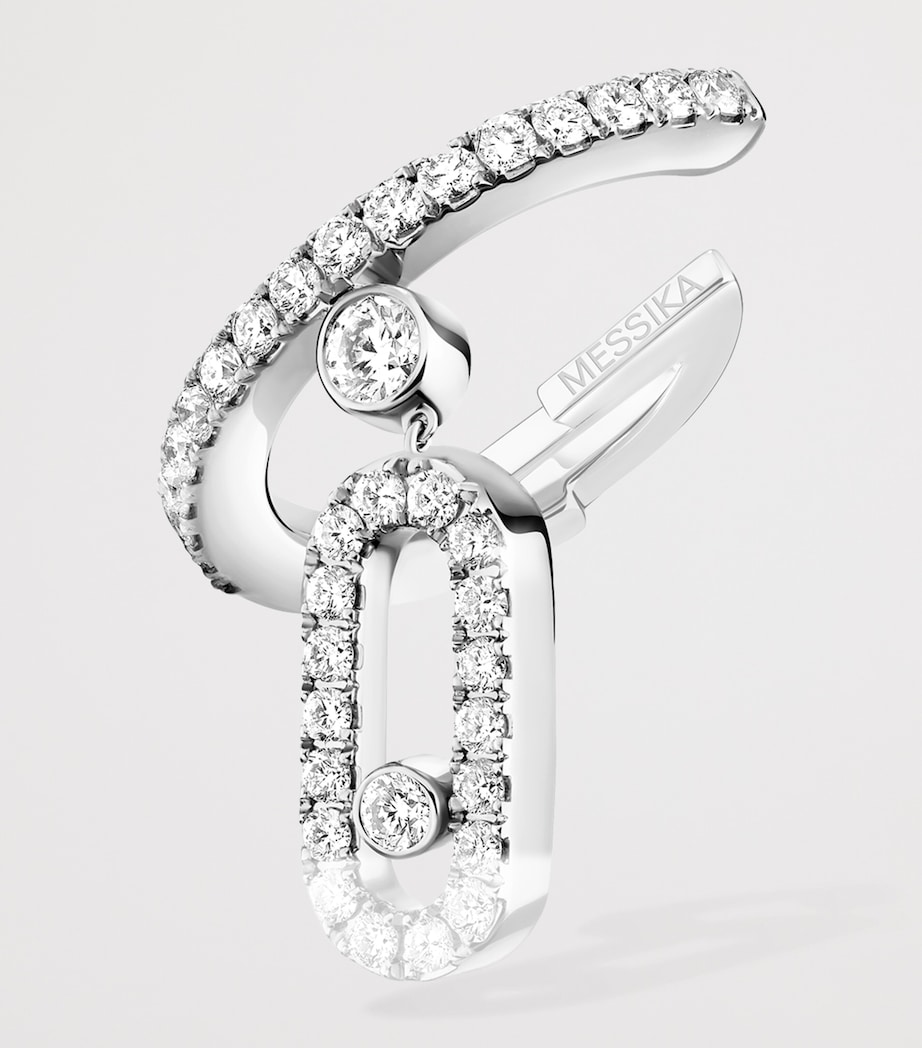 Messika Move Uno White Gold and Diamond Single Drop Pendant Pavé Ear Cuff (0.24ct) White Gold Image 3