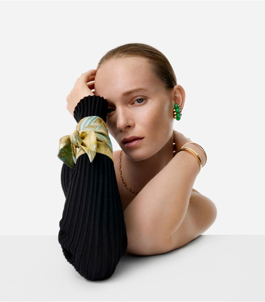 Silk Panthère In The Jungle Twilly GREEN AND YELLOW Image 5