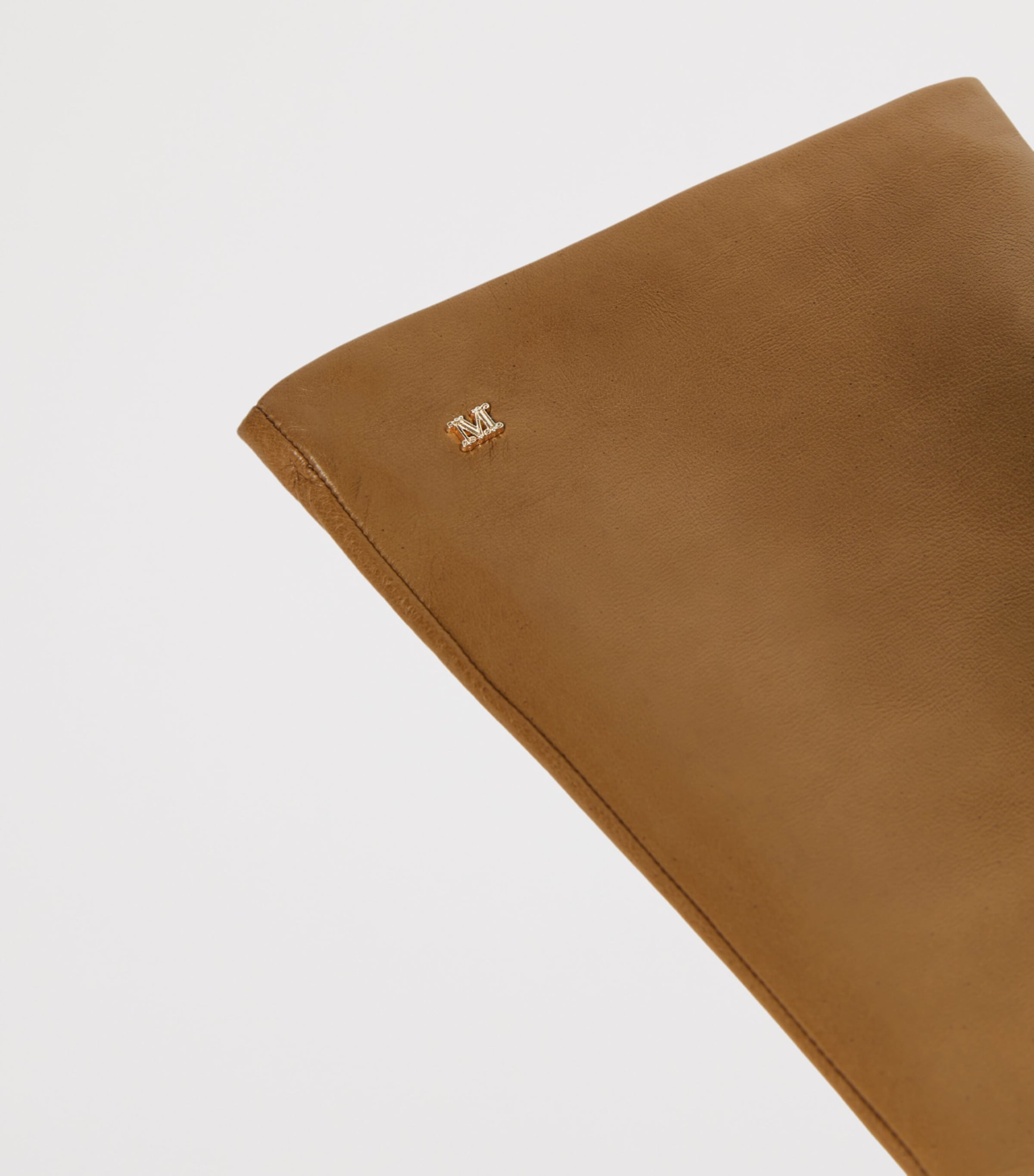 Max Mara Leather Afidee Glvoes Tobacco Image 3