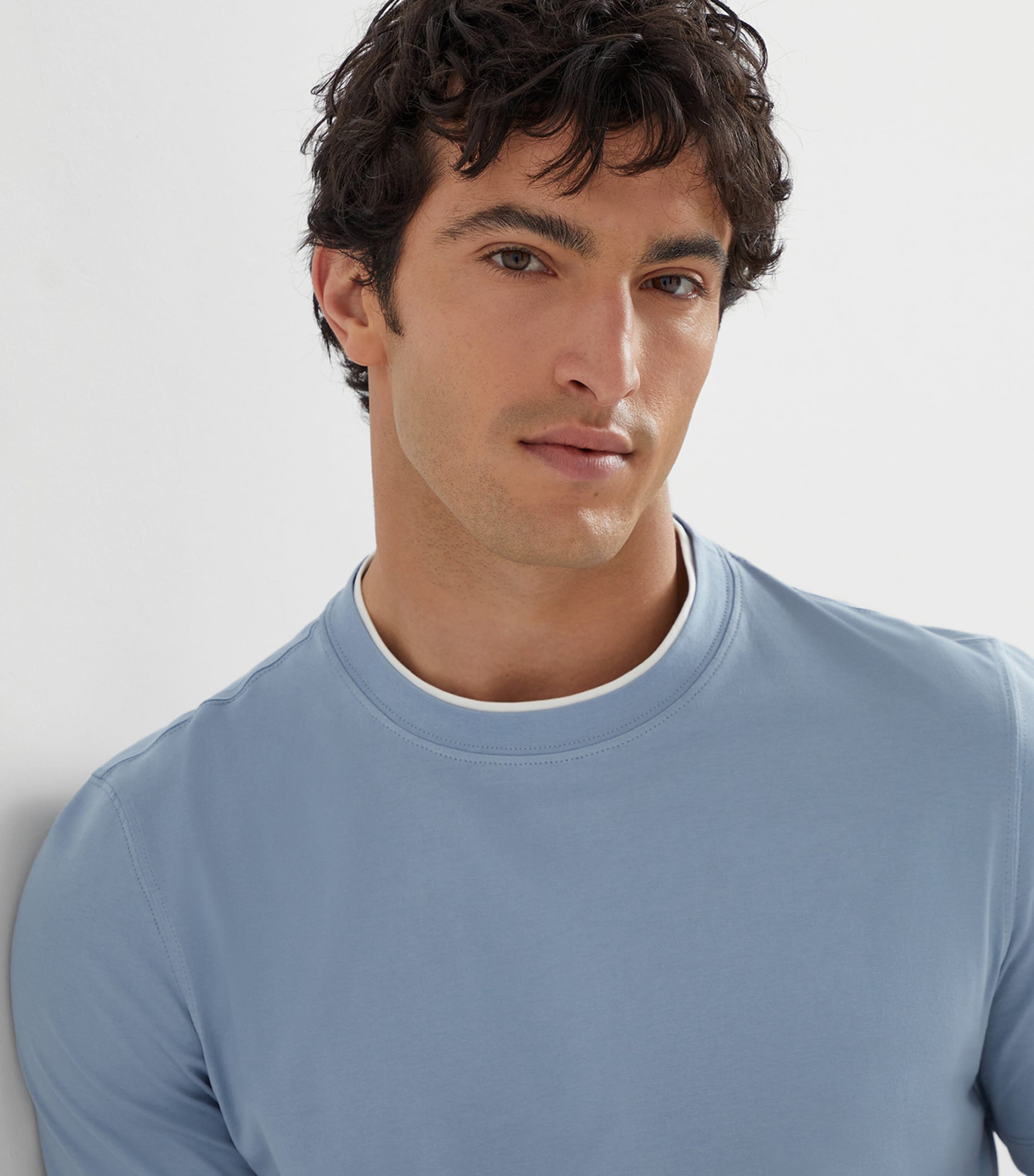 Cotton Faux-Layered T-Shirt CJD84 Image 6