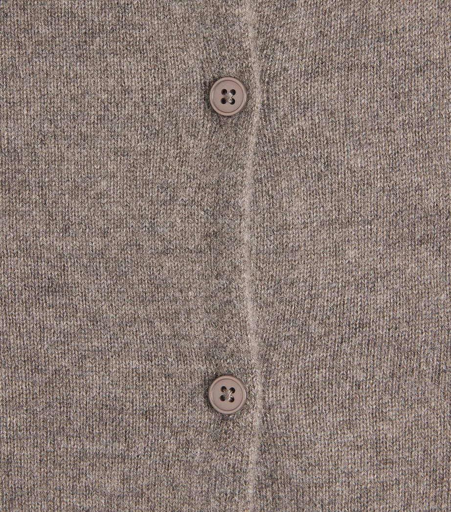 St. Agni Womens Cashmere Belted Asymmetrical Cardigan Vapor Image 6