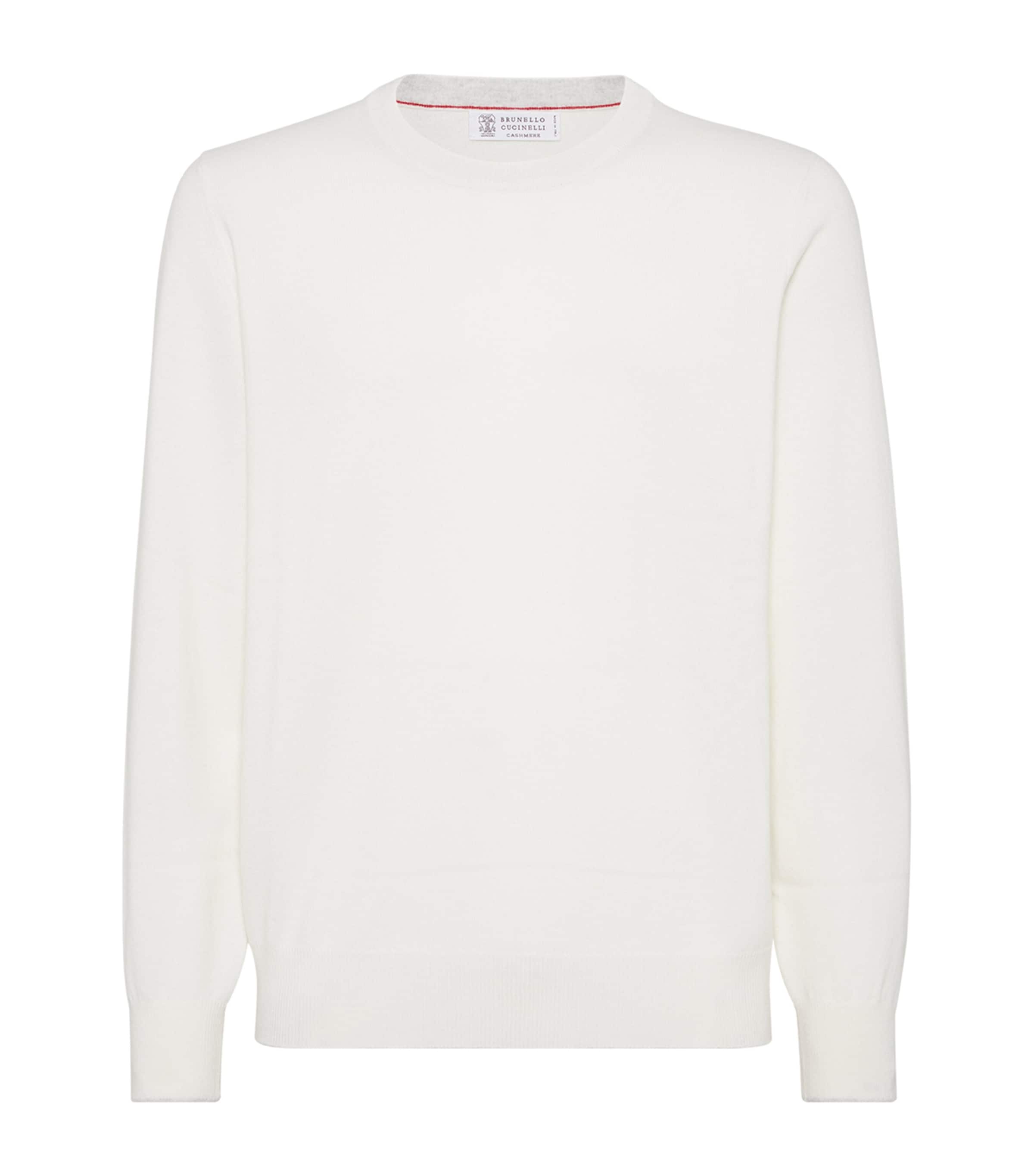 Brunello Cucinelli Cashmere Sweater In White
