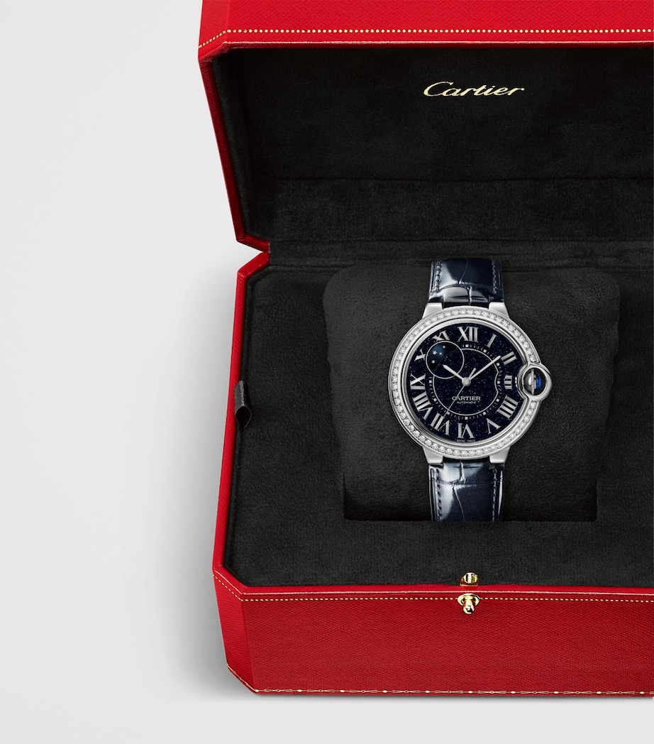 White Gold and Diamond Ballon Bleu de Cartier Watch 36mm WHITE GOLD Image 4