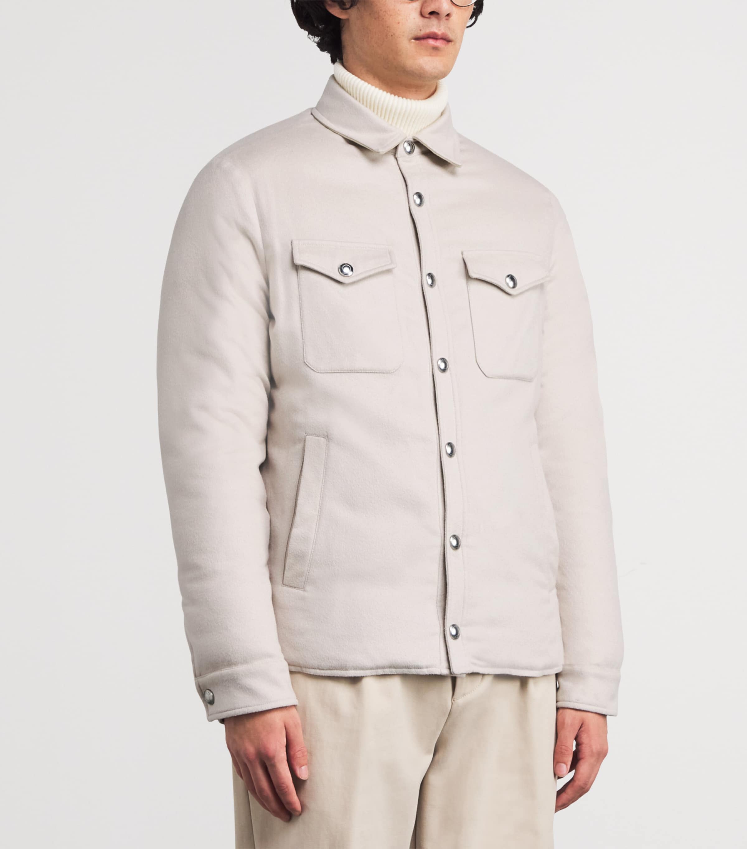 Silk-Cashmere Padded Overshirt SABBIA Image 3