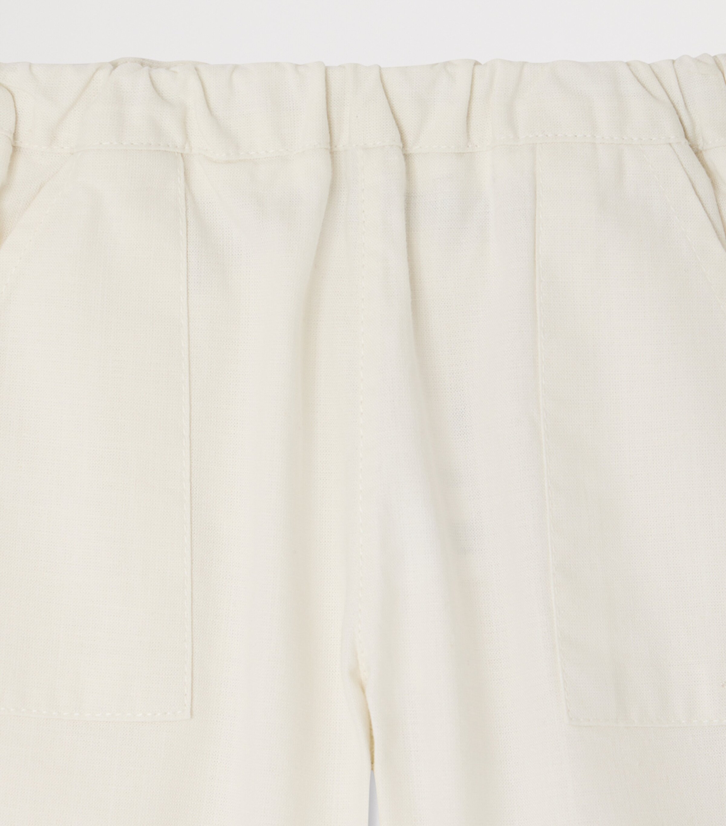 Bonpoint Cotton Carpenter Trousers (6-18 Months) Blanc Lait Image 3