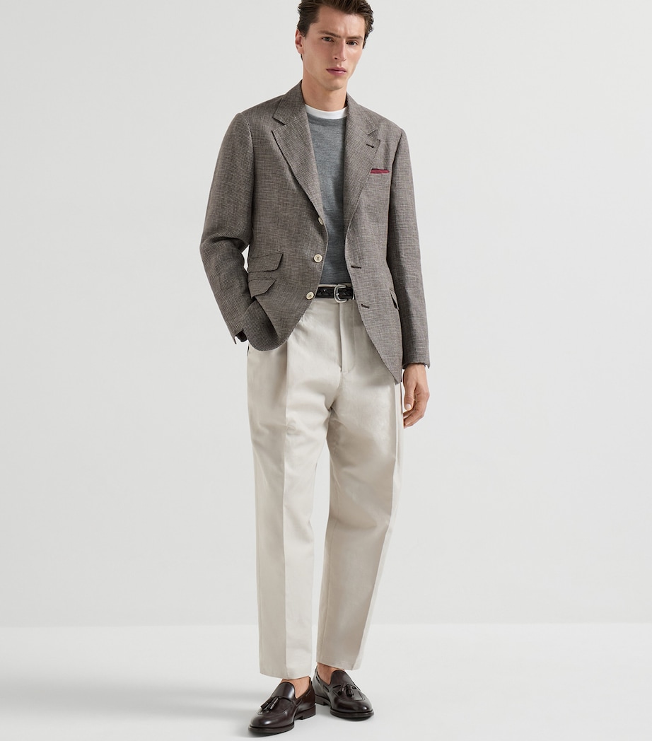 Brunello Cucinelli Mens Cashmere-Silk Crew-Neck Sweater Image 2