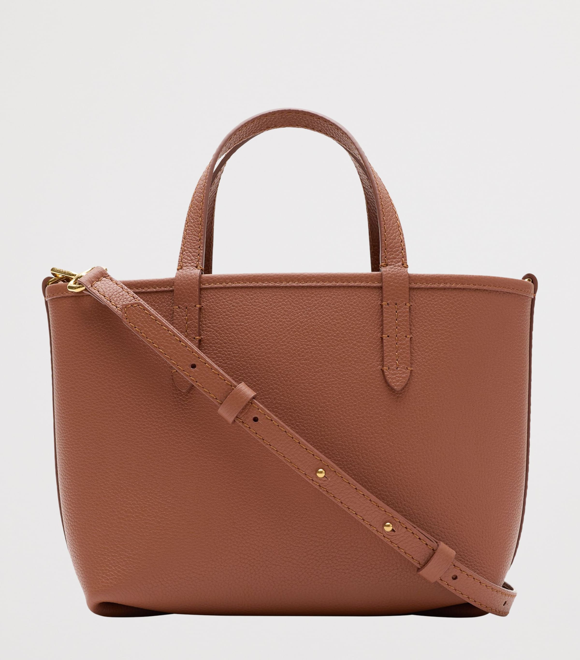 Mini Leather Reversible Bloomsbury Tote​ GINGERGINGER BREAD Image 4