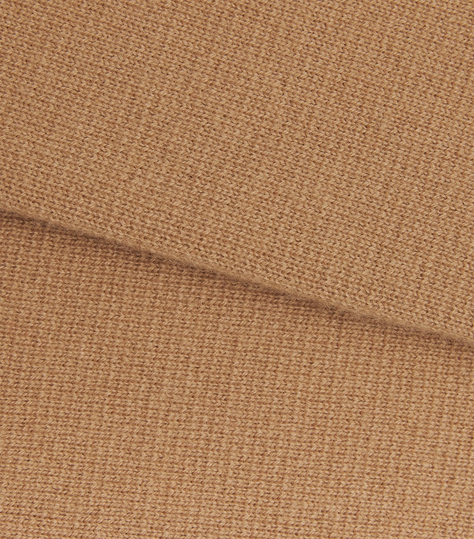 Wool-Cashmere Wide-Leg Trousers CAMEL Image 5