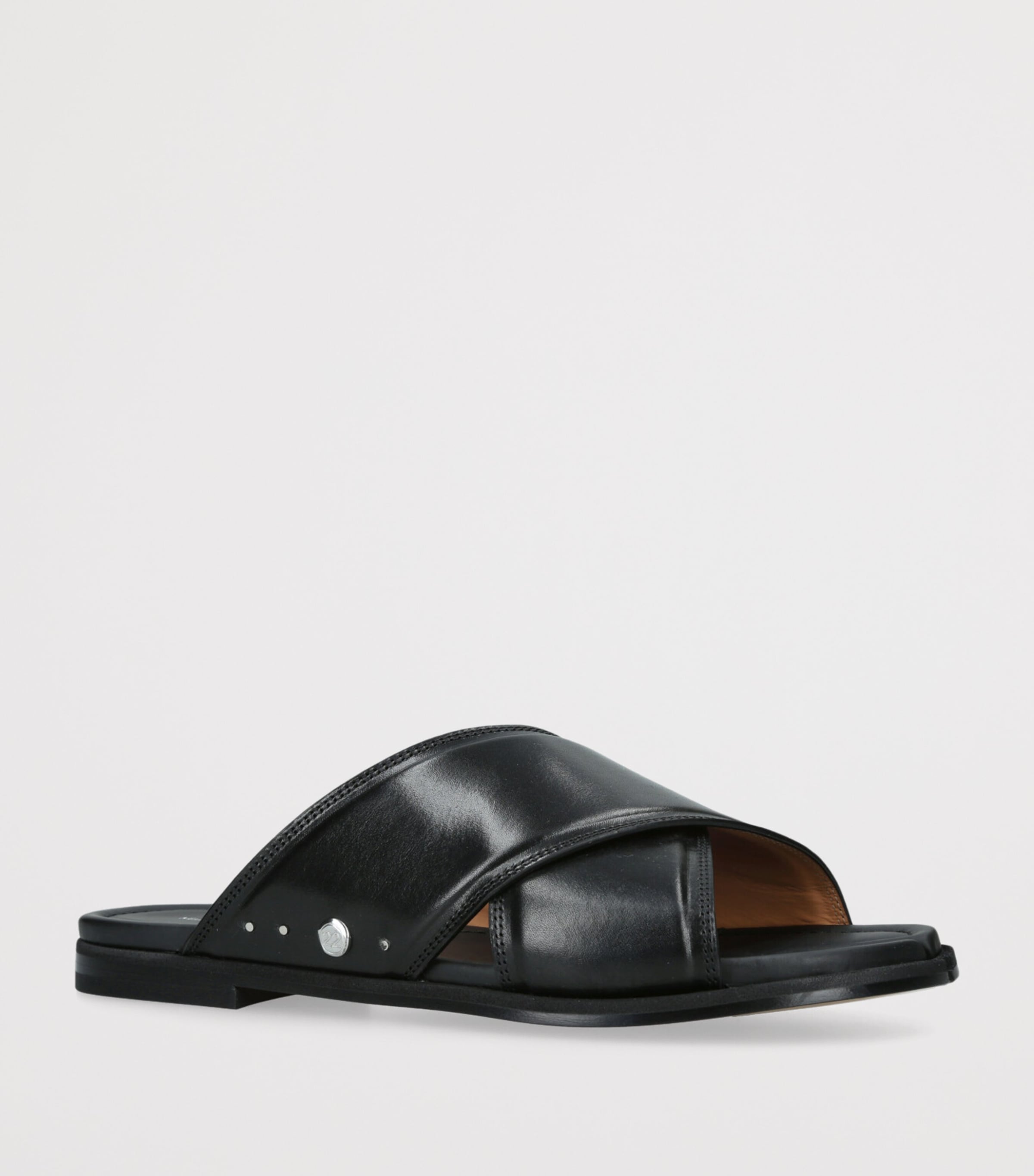 Maison Margiela Leather Tabi Numbers Sandals Black Image 3