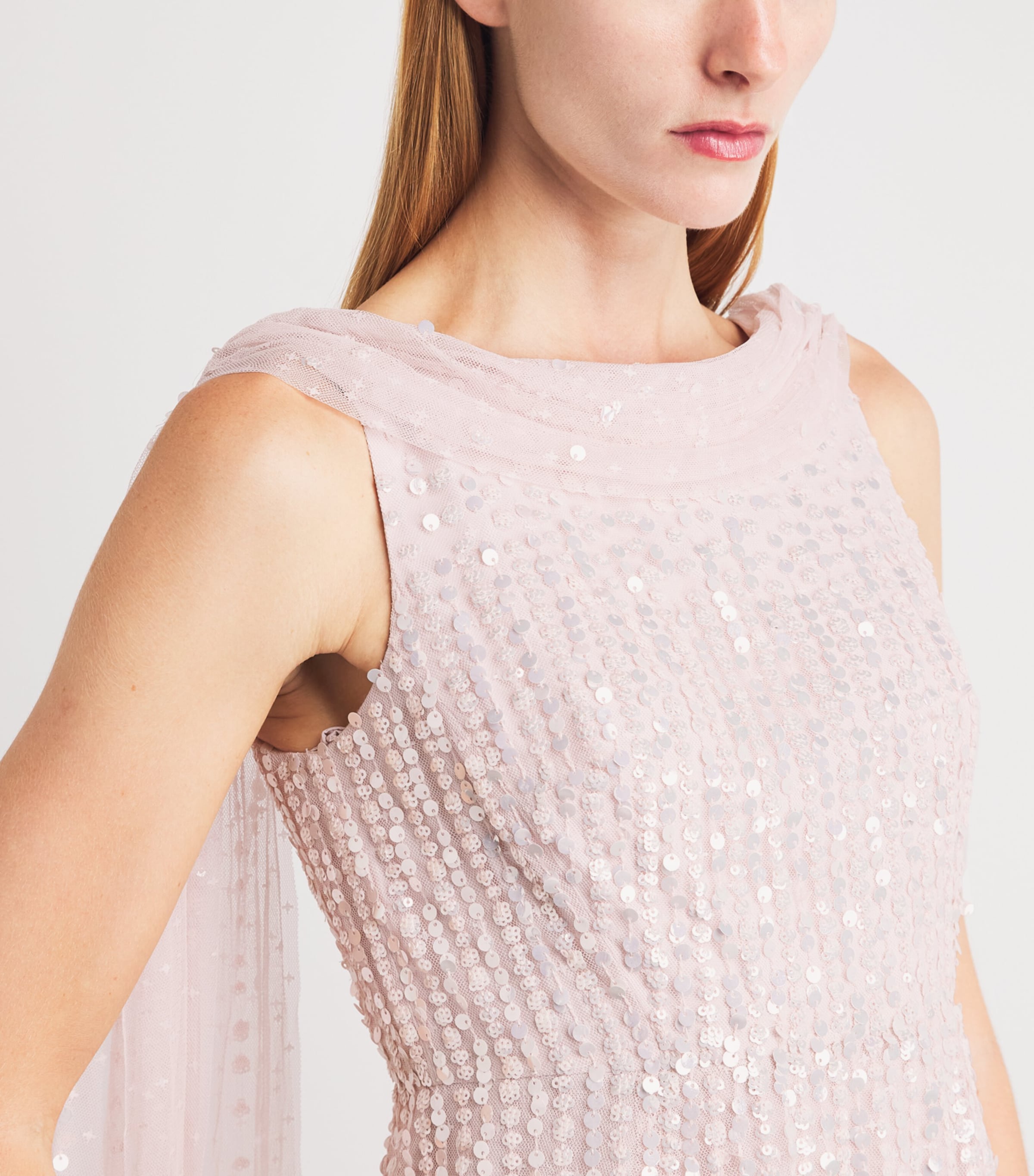 Needle & Thread Womens Moonlight Sequin Maxi Dress Shell Image 3