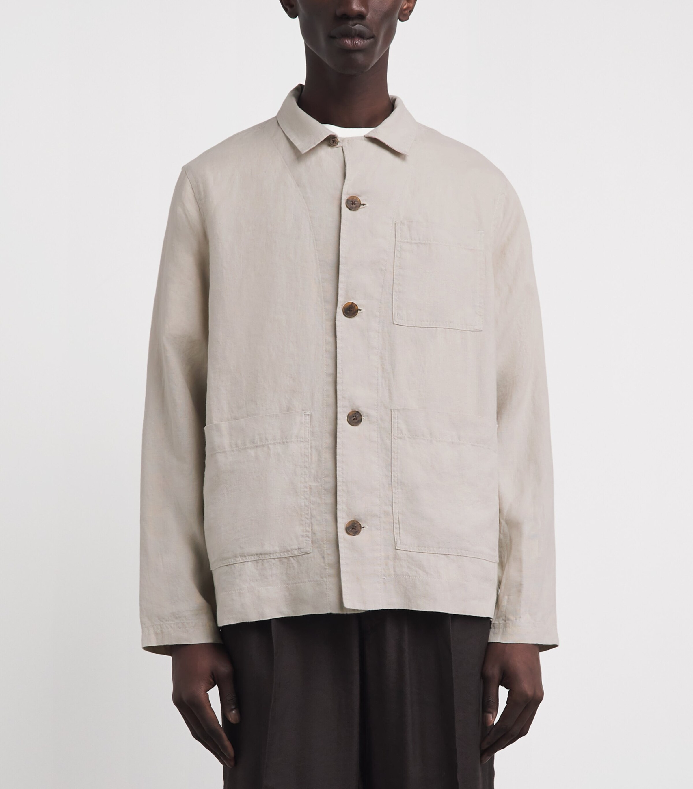 Wax London Linen Kimpton Overshirt Natural Image 4
