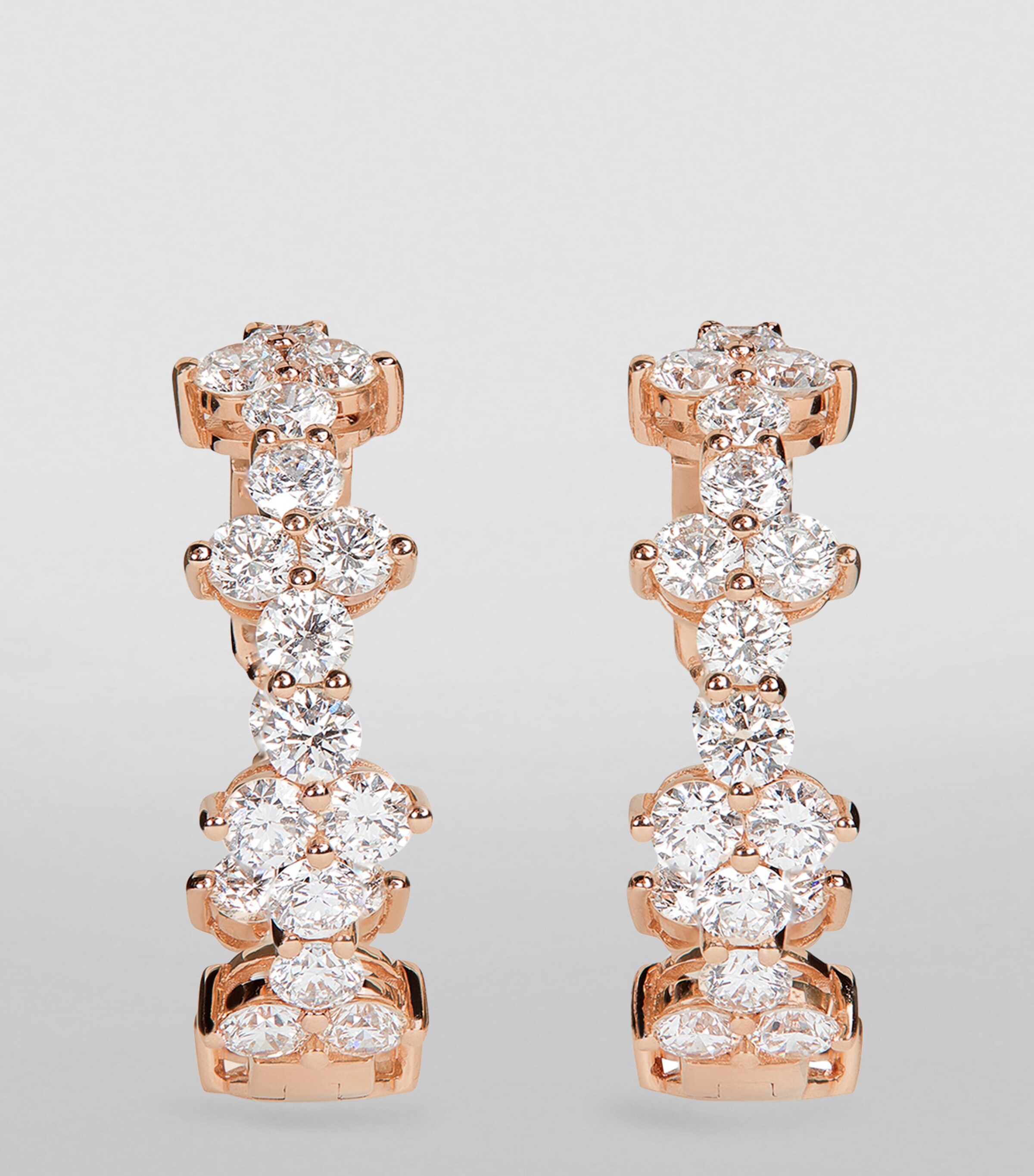Anita Ko Rose Gold and Diamond Vivi Hoop Earrings Rose Gold Image 2
