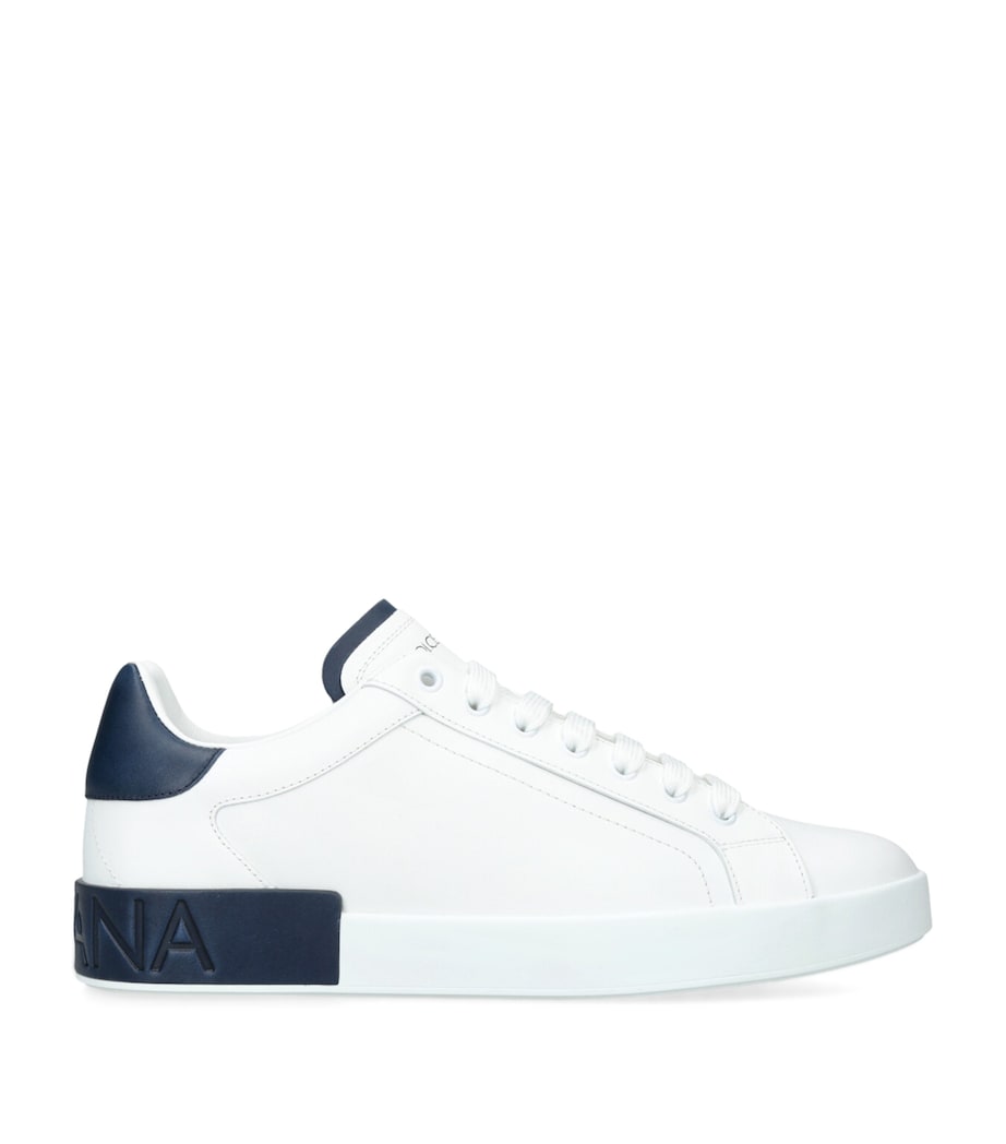 Dolce&Gabbana Leather Portofino Sneakers White/navy Image 1