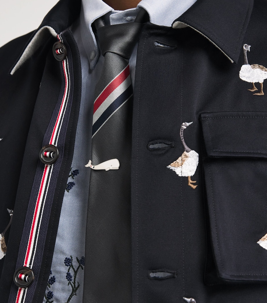 Sterling Silver Whale Tie Bar SILVER Image 2