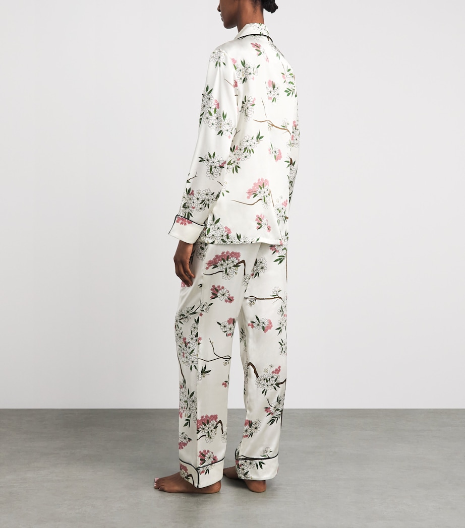 Olivia von Halle Womens Silk Floral Lila Pyjama Set Ana Image 4