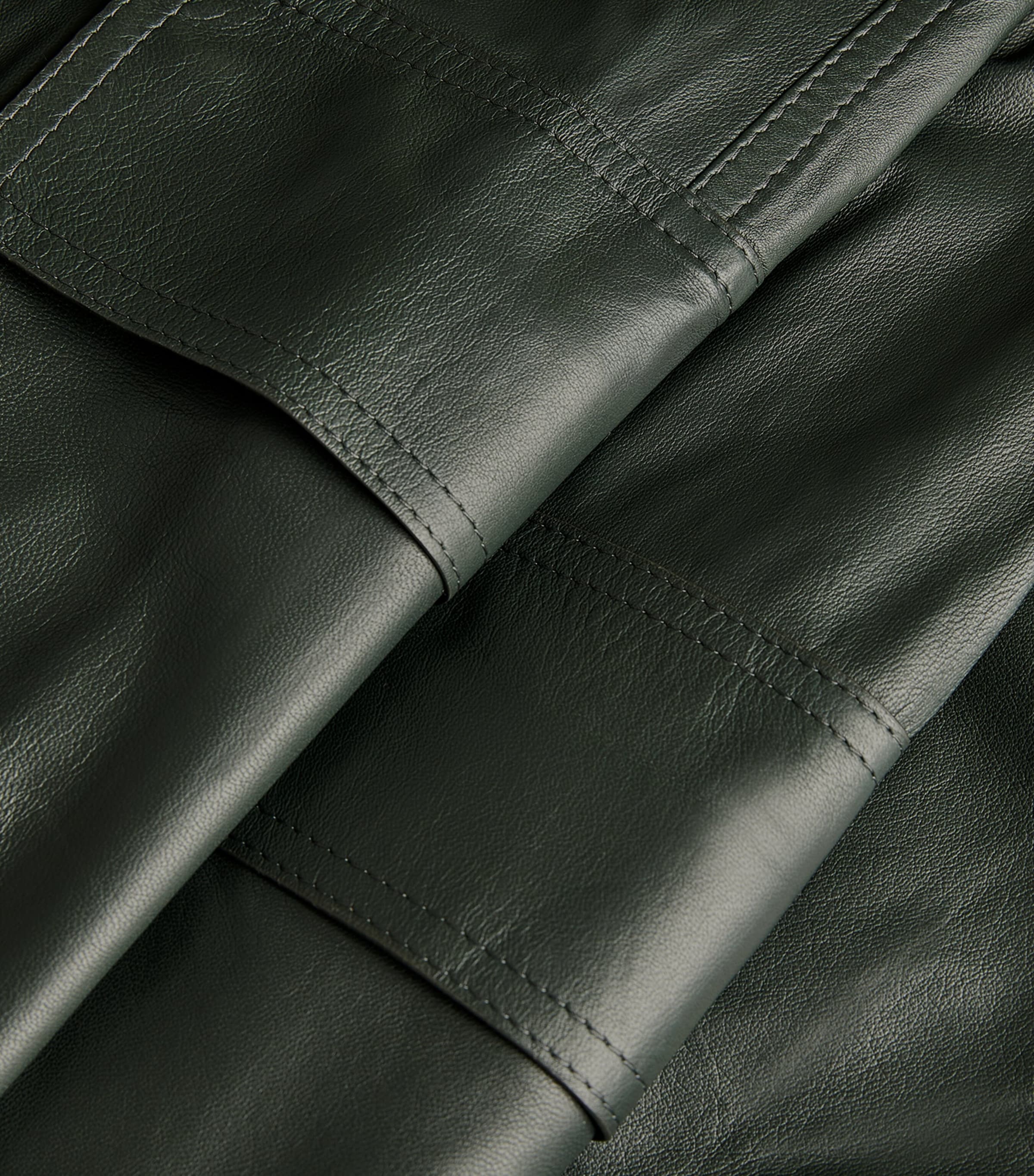 Leather Cargo Trousers A8010 Image 5