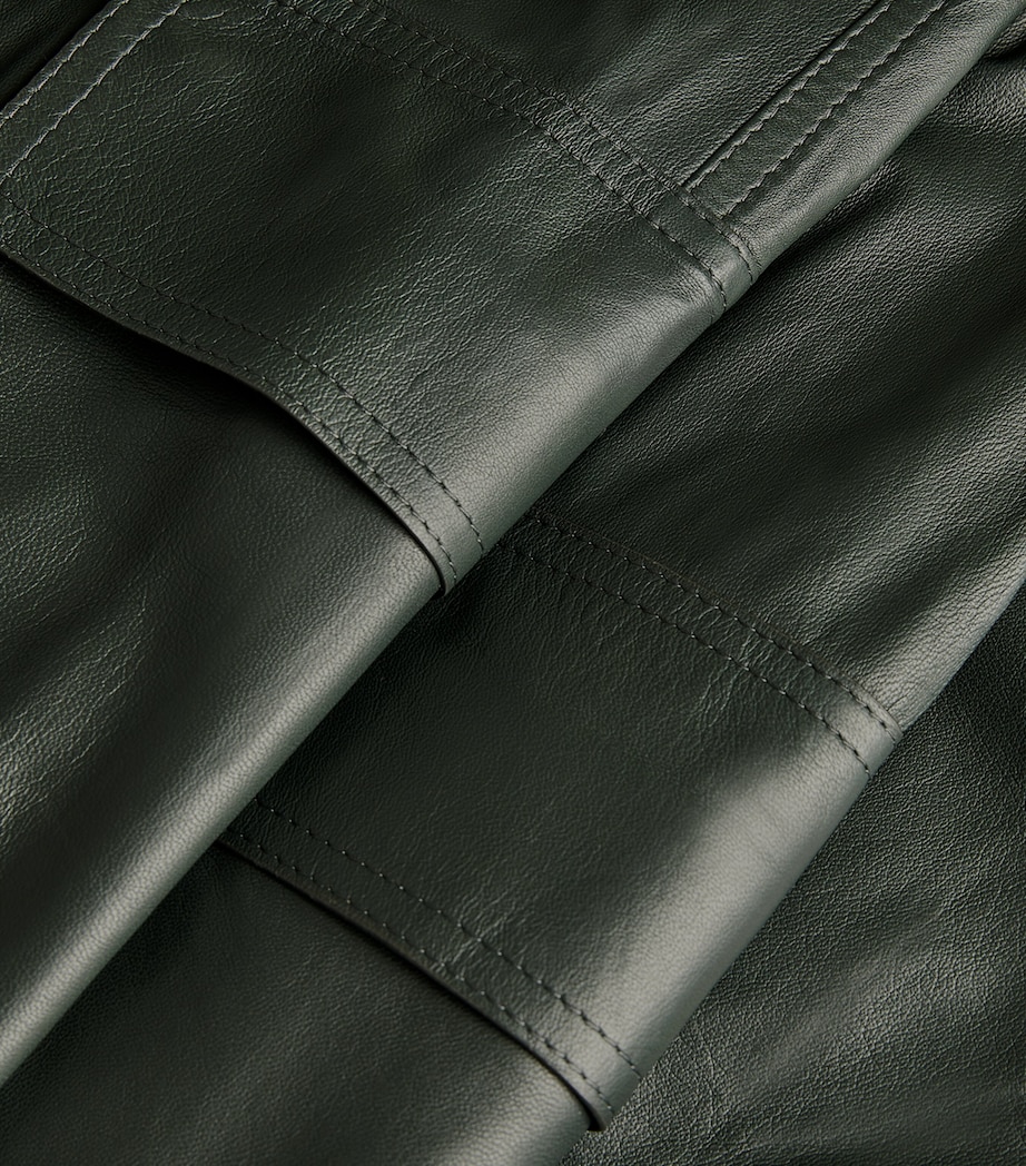 Leather Cargo Trousers A8010 Image 5