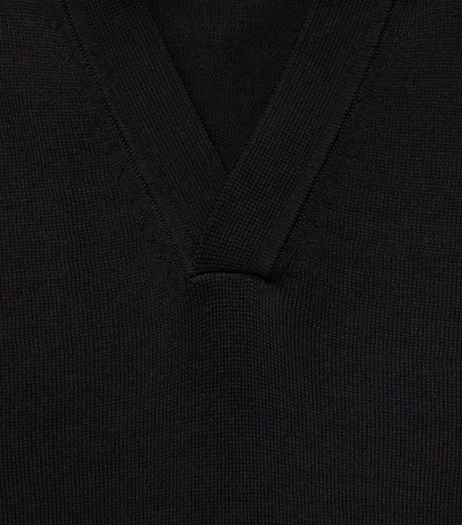 Rag & Bone Mens Silk-Cotton Conrad Polo Shirt Black Image 6