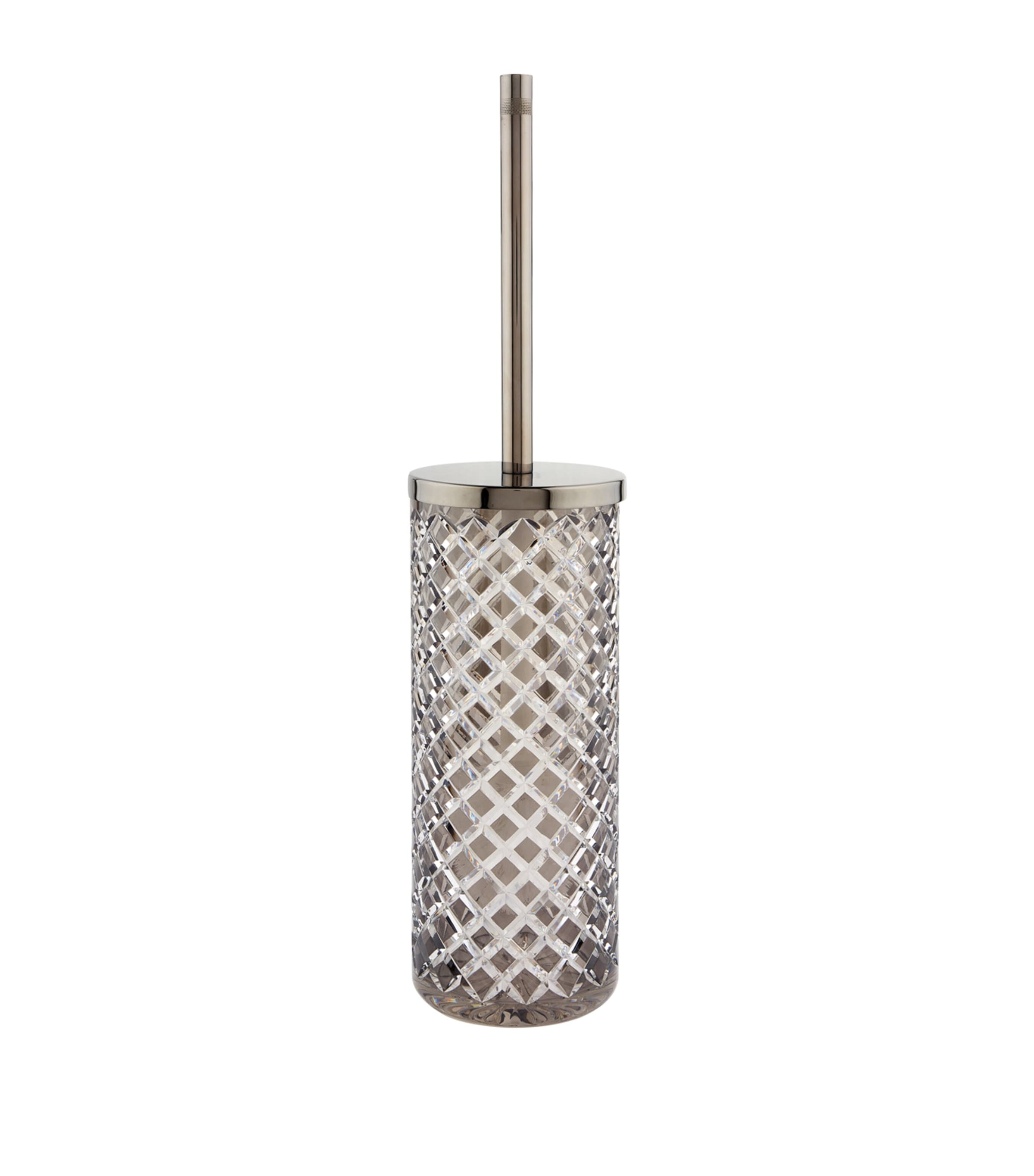 Zodiac Diamond Toilet Brush Holder In Grey