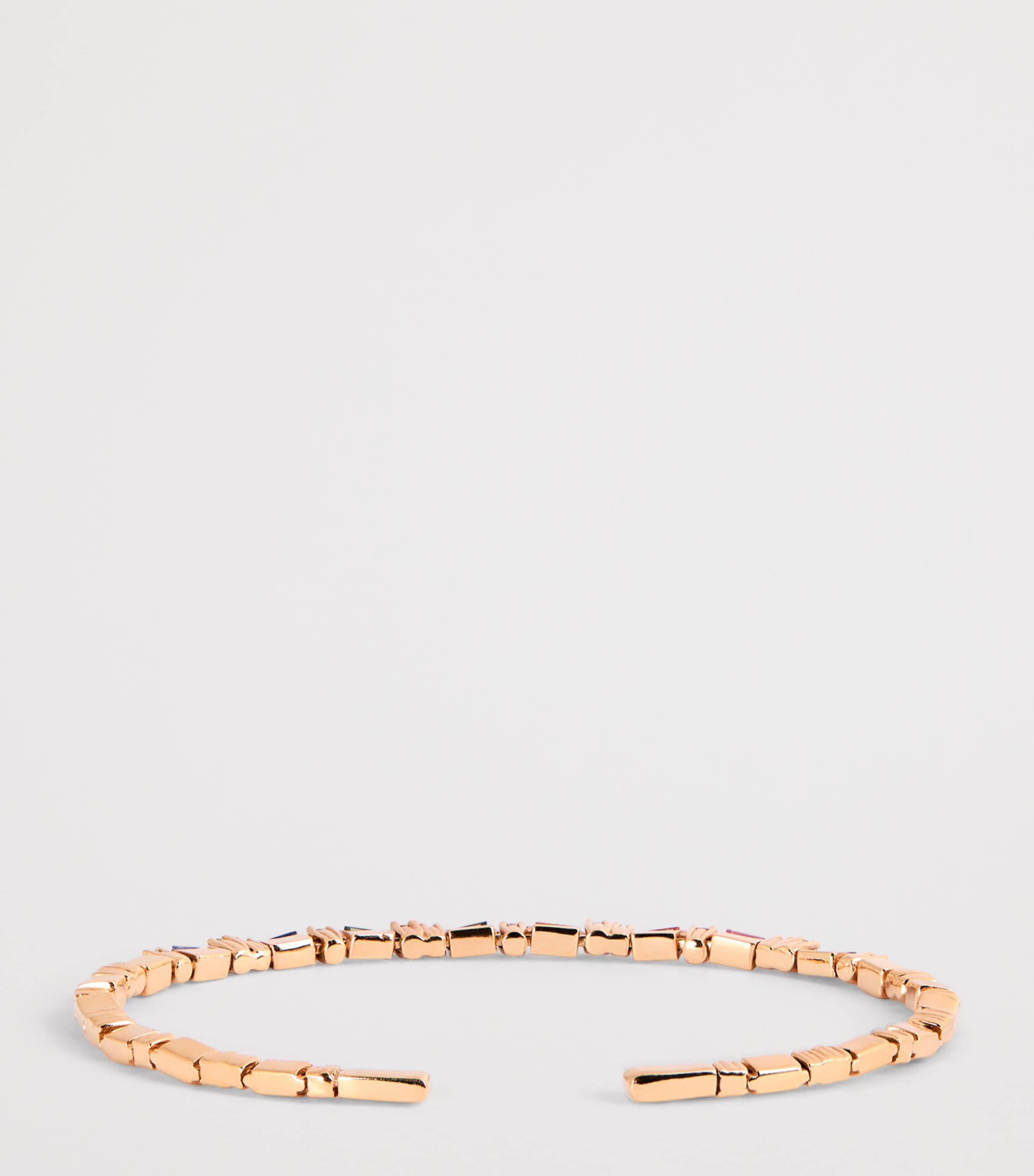 Suzanne Kalan Yellow Gold, Diamond and Rainbow Sapphire Thin Mix Bangle Rg/rs Image 3