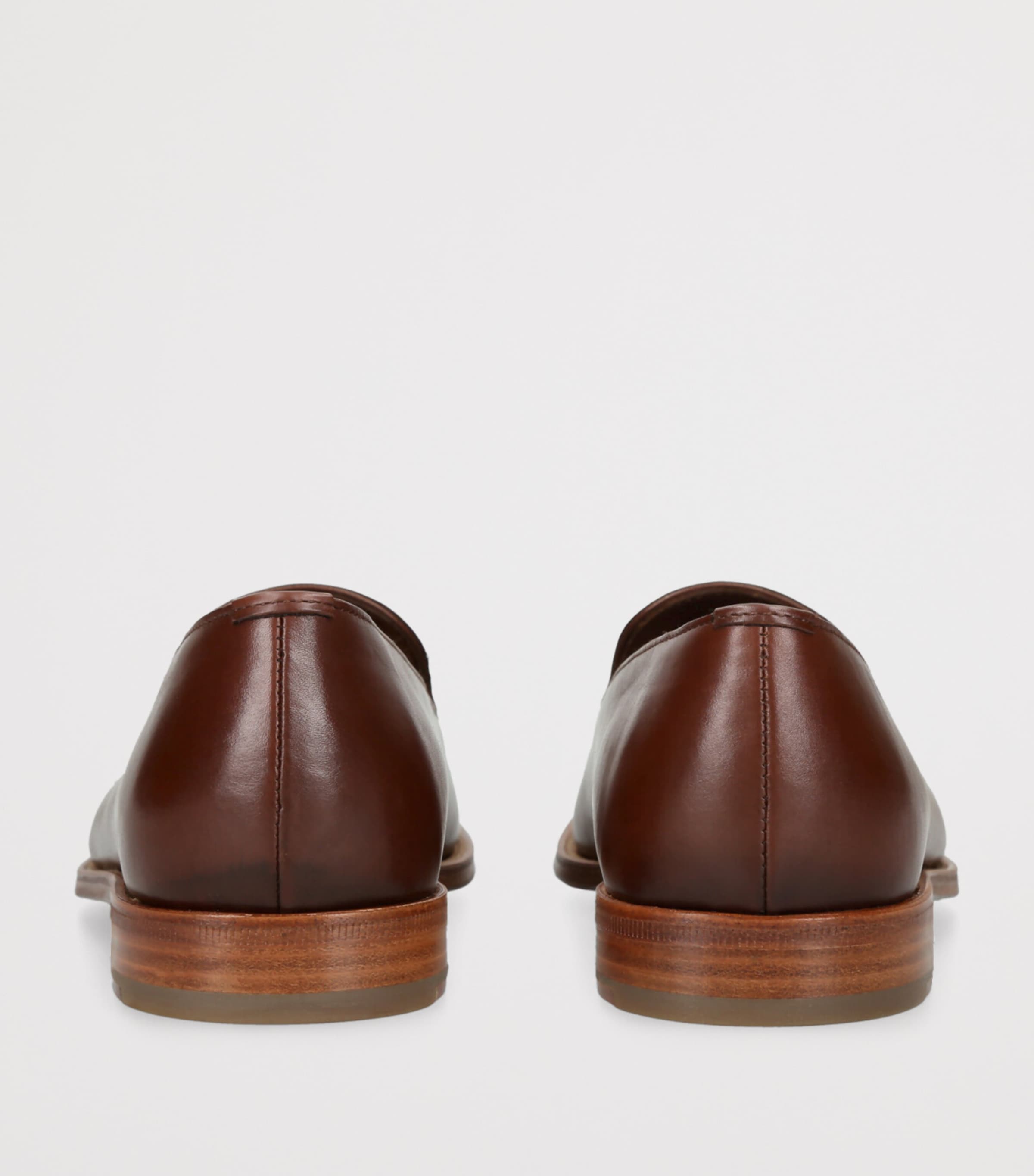 Leather Tassel Loafers BROWN Image 2