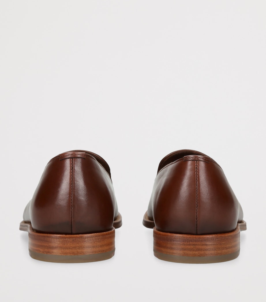 Leather Tassel Loafers BROWN Image 2