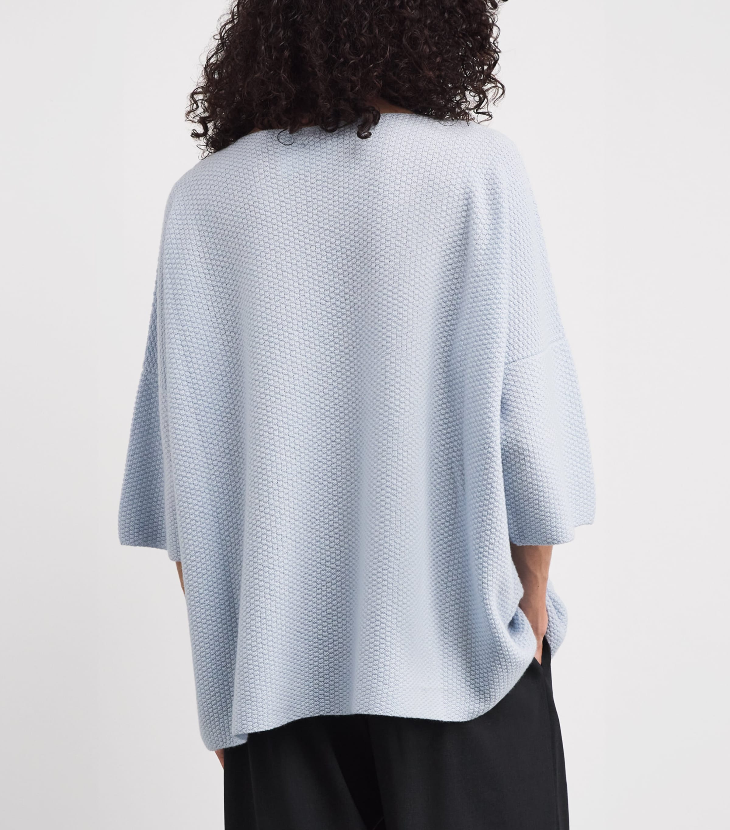 Eskandar Womens Cashmere Square-Neck Sweater Brgtnbl Image 5
