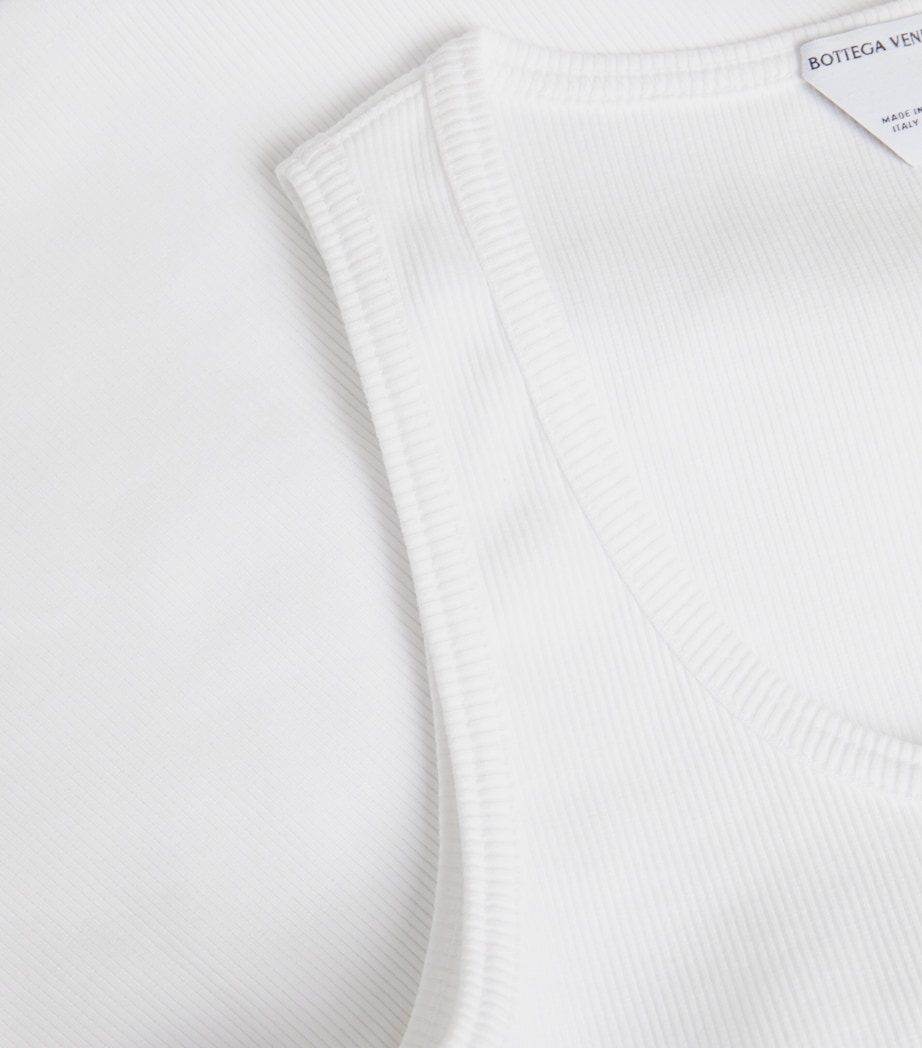 Stretch-Cotton Tank Top CHALK Image 5