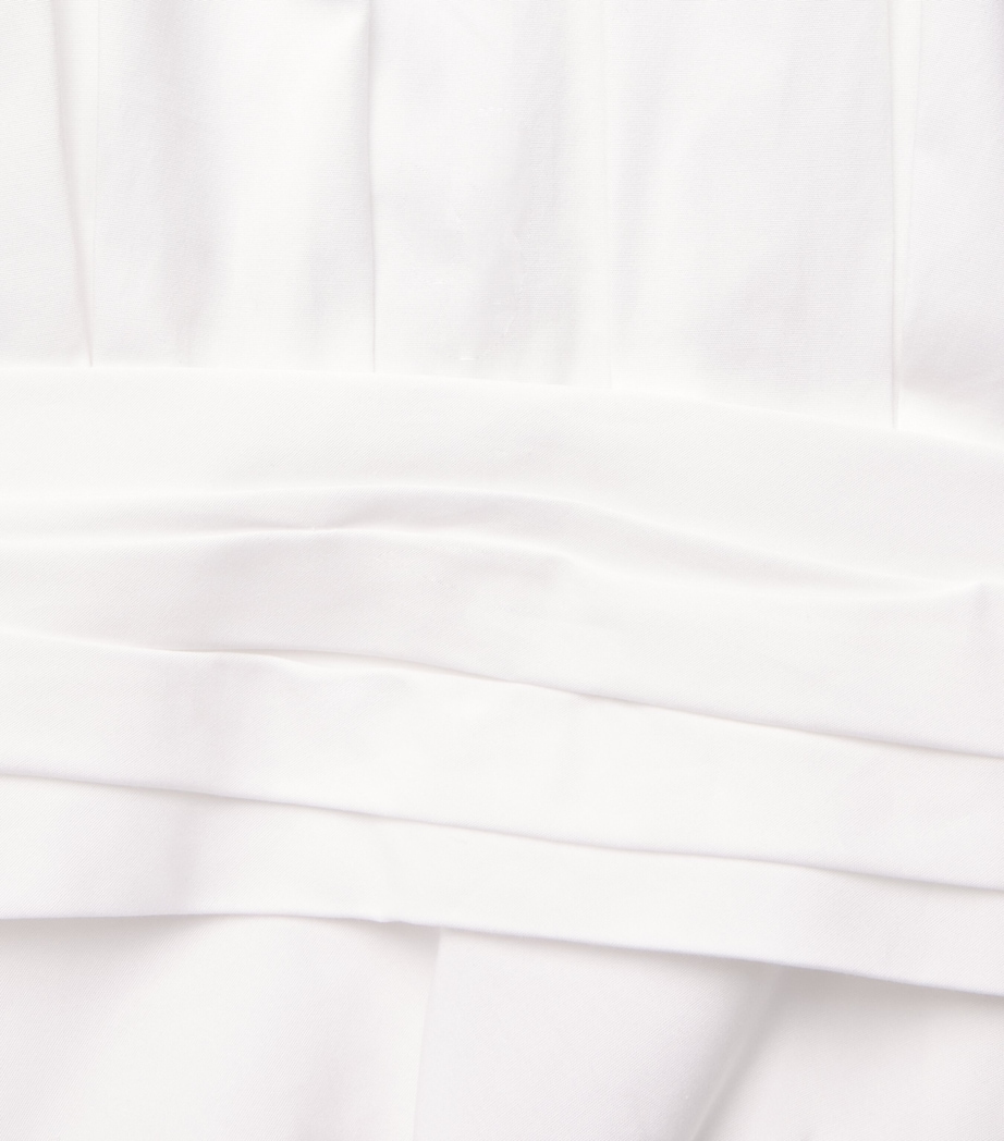 Carolina Herrera Womens Ruffle-Neck Midi Dress White Image 6