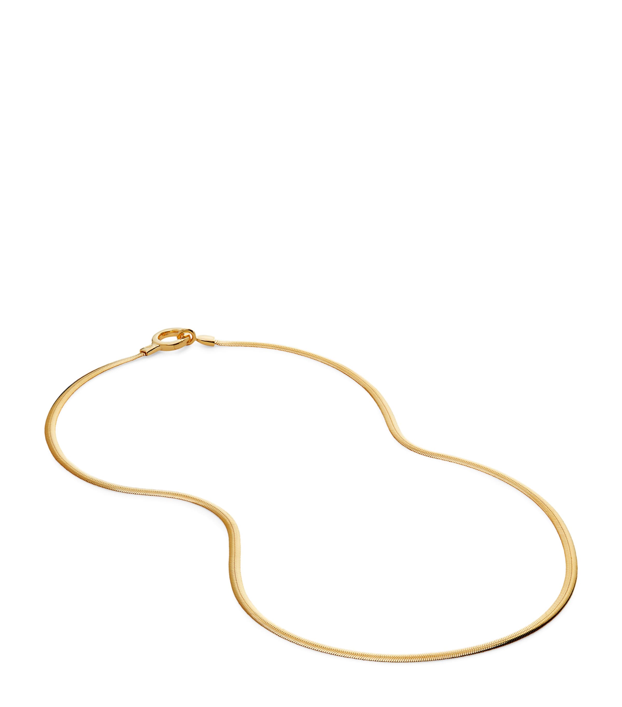 Monica Vinader Gold Vermeil Snake Chain Necklace In Gold