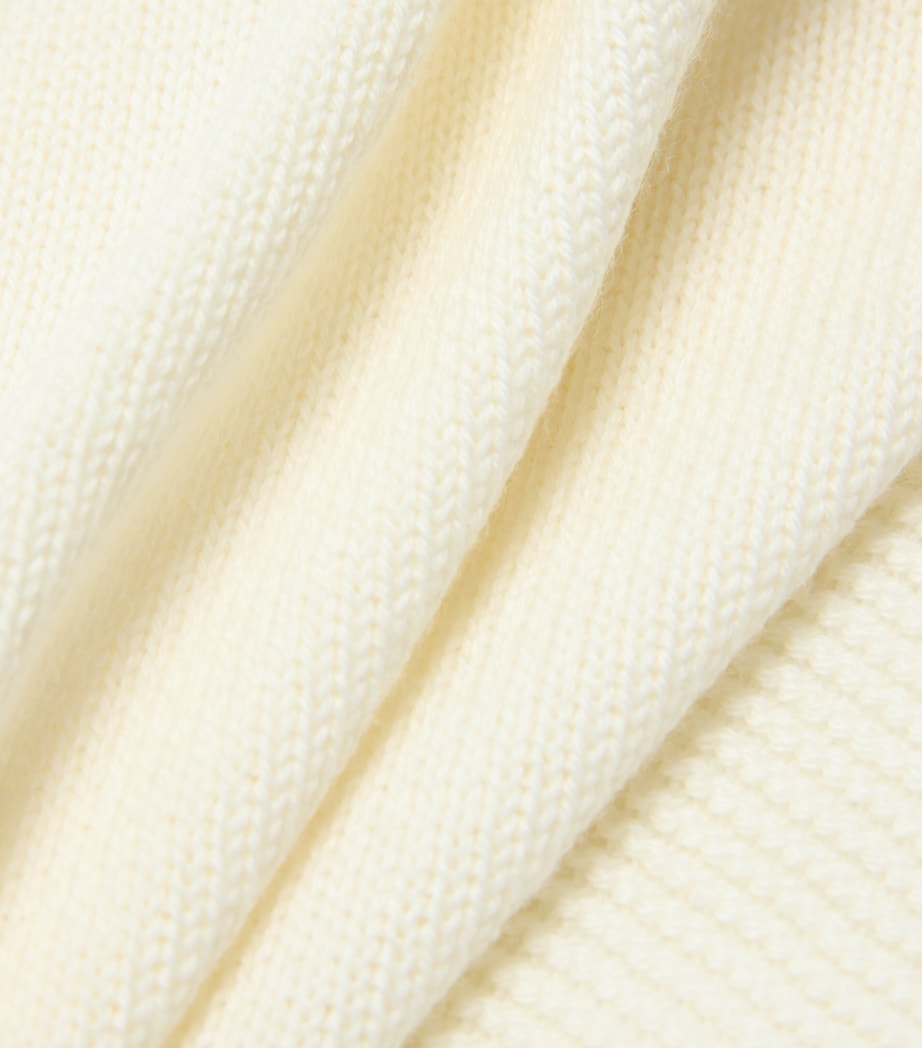 Cotton-Blend Knit Blanket 60 H94 Image 2