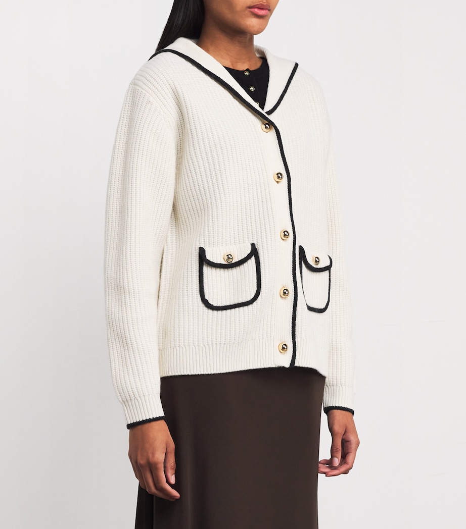 Wool-Blend Cardigan OFF-WHITE Image 3